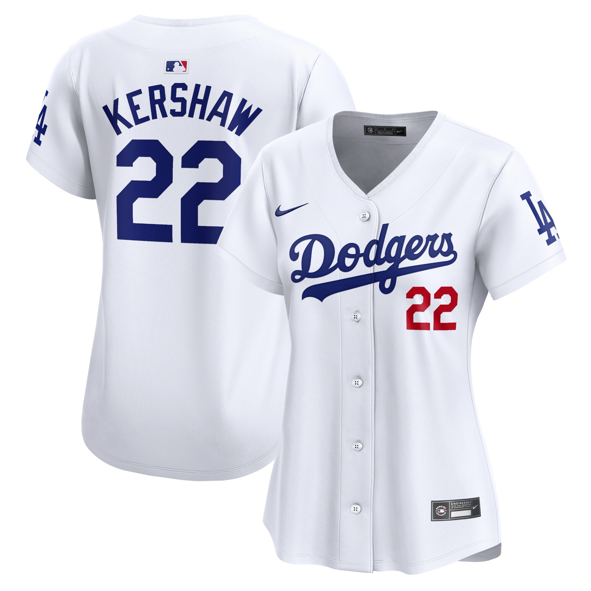 Clayton Kershaw Los Angeles Dodgers Women's Home Limited Player Jersey - White cheap jerseys for sale - CheapJerseys.Shop