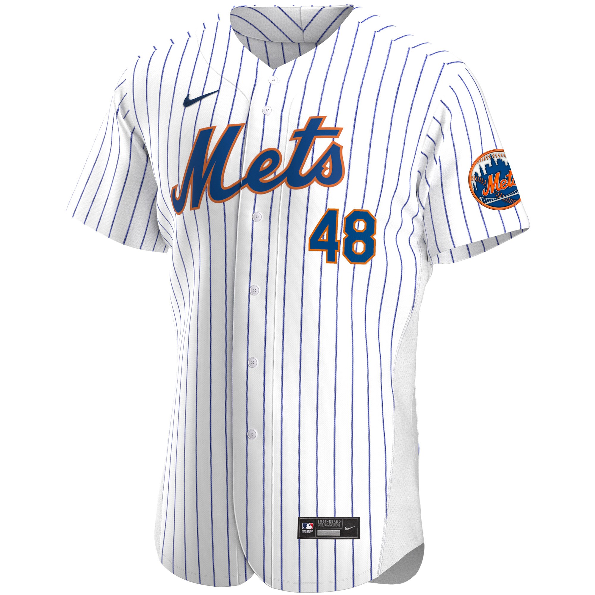 Jacob deGrom New York Mets Home Authentic Player Jersey - White cheap jerseys for sale - CheapJerseys.Shop