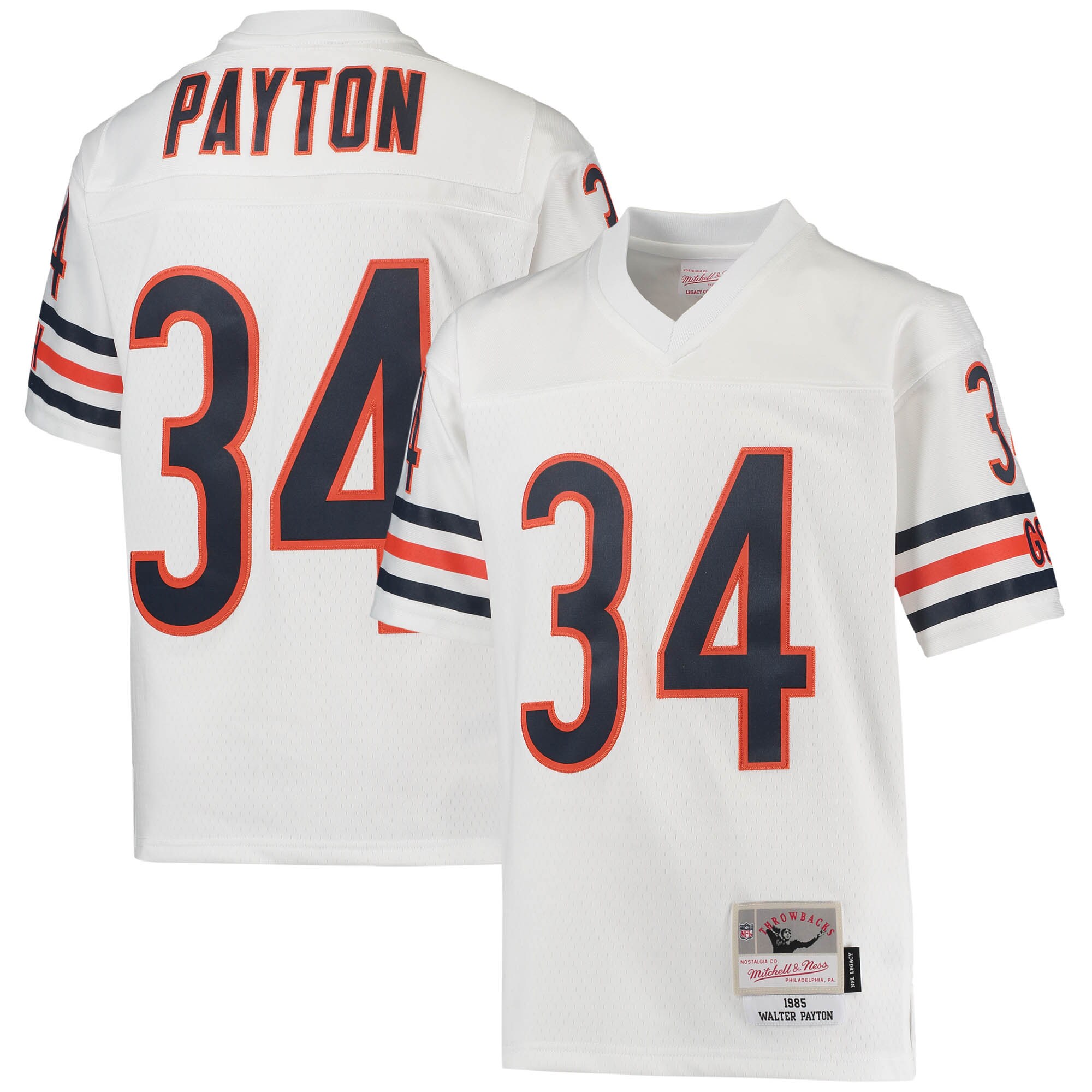 Walter Payton Chicago Bears Mitchell & Ness Youth 1985 Retired Player Legacy Jersey - White cheap jerseys for sale - CheapJerseys.Shop