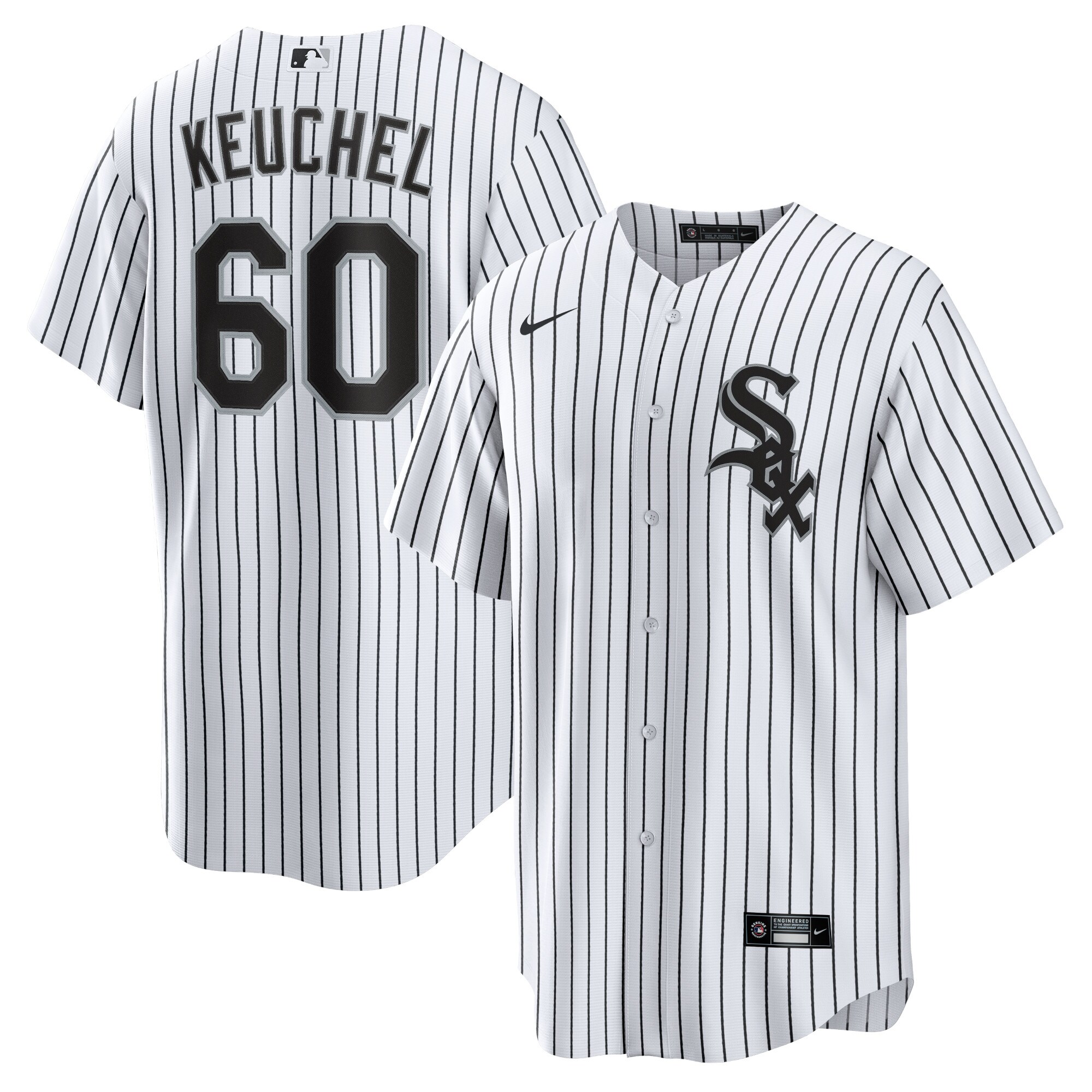 Dallas Keuchel Chicago White Sox Home Replica Player Jersey - White\/Black cheap jerseys for sale - CheapJerseys.Shop