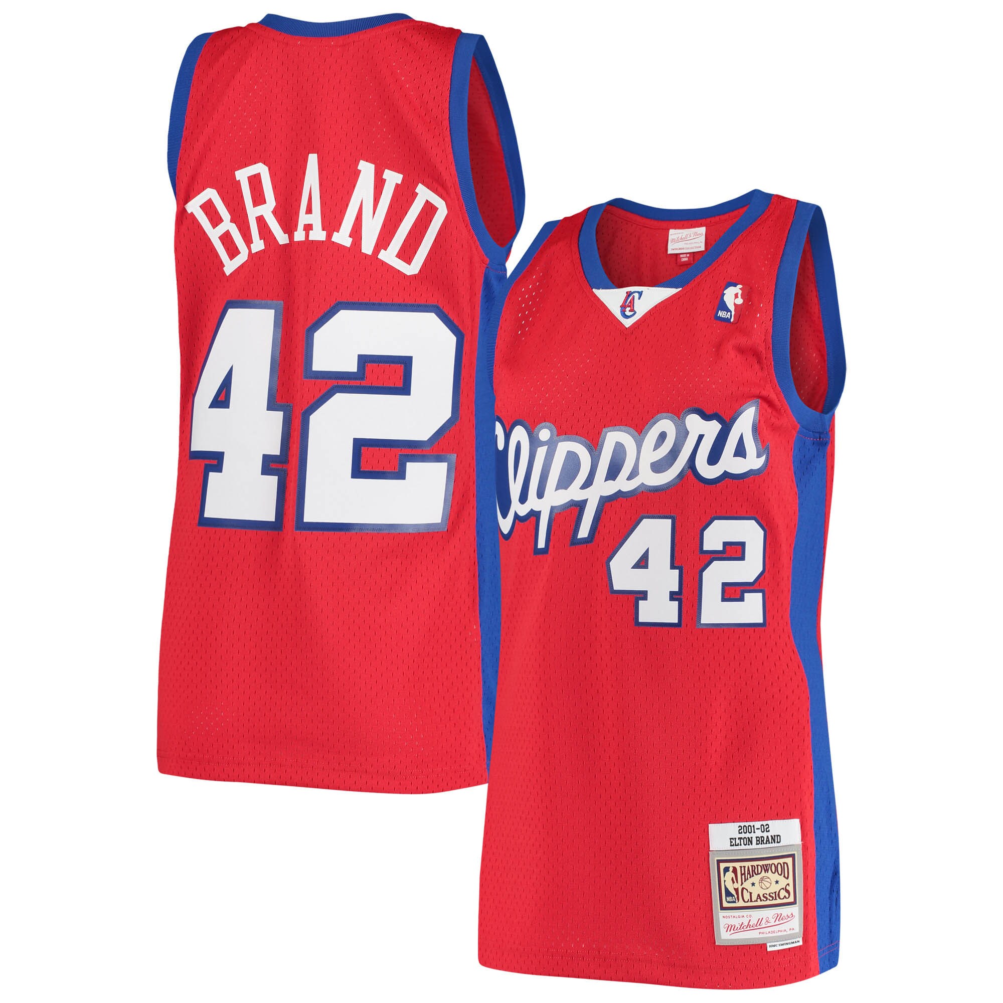 Elton Brand LA Clippers Mitchell & Ness Hardwood Classics Swingman Jersey - Red cheap jerseys for sale - CheapJerseys.Shop