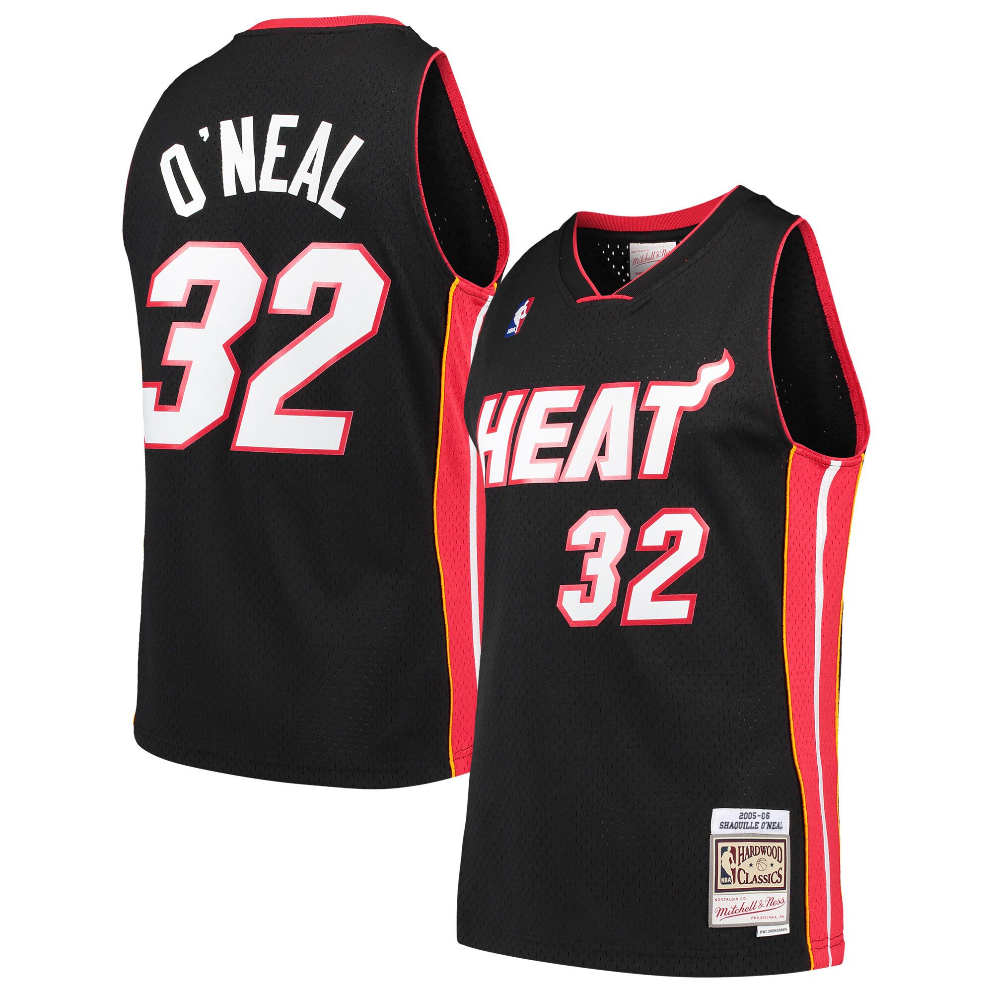 Shaquille O'Neal Miami Heat Mitchell & Ness Hardwood Classics Swingman Jersey - Black cheap jerseys for sale - CheapJerseys.Shop