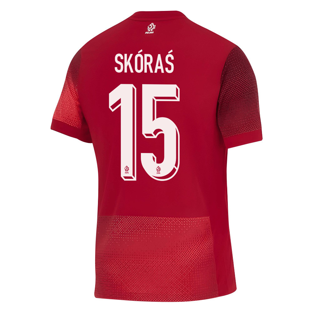 Michał Skóraś 15 Poland National Team 2024/25 Away Men Jersey - Red cheap jerseys for sale - CheapJerseys.Shop