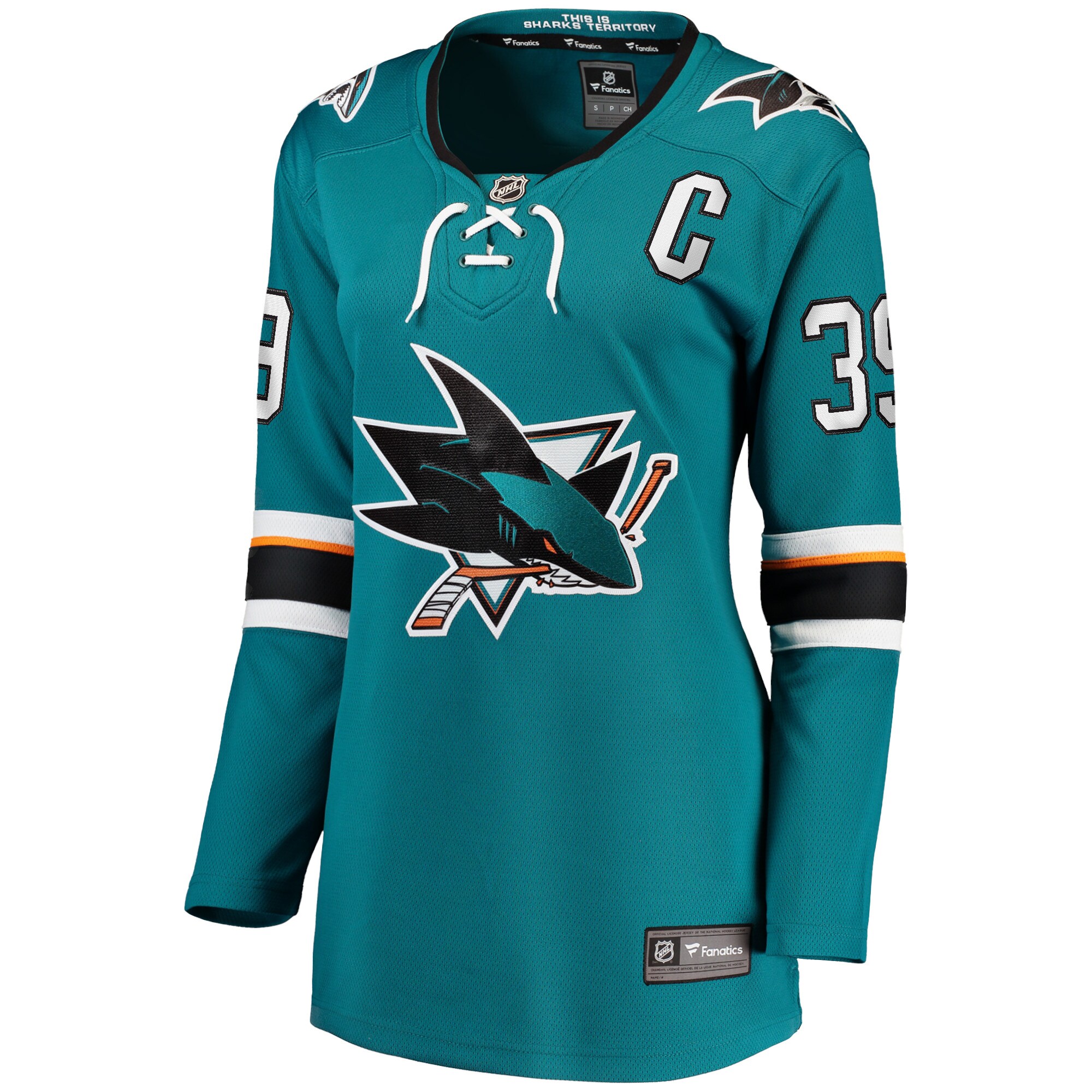 Logan Couture San Jose Sharks Fanatics Women's Home Breakaway Player Jersey - Teal cheap jerseys for sale - CheapJerseys.Shop
