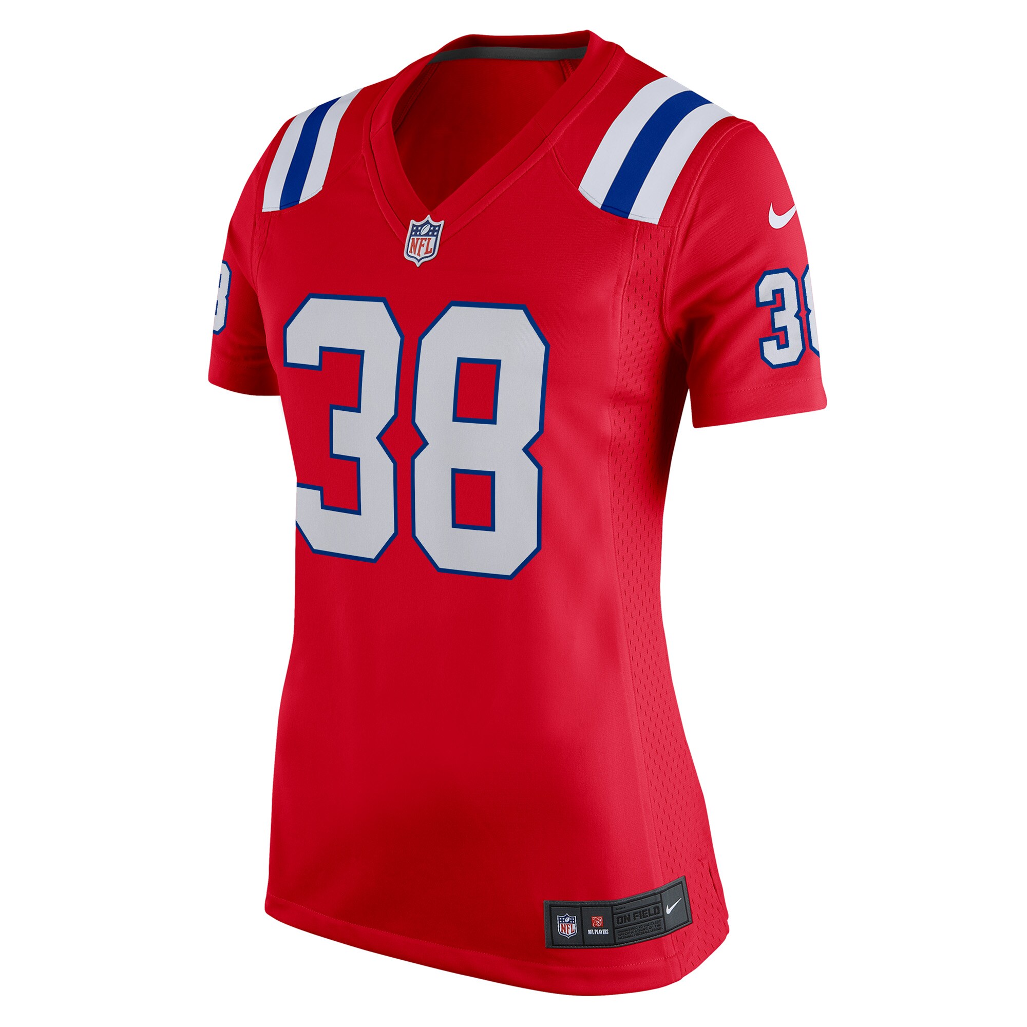 Rhamondre Stevenson New England Patriots Women's Alternate Game Player Jersey - Red cheap jerseys for sale - CheapJerseys.Shop