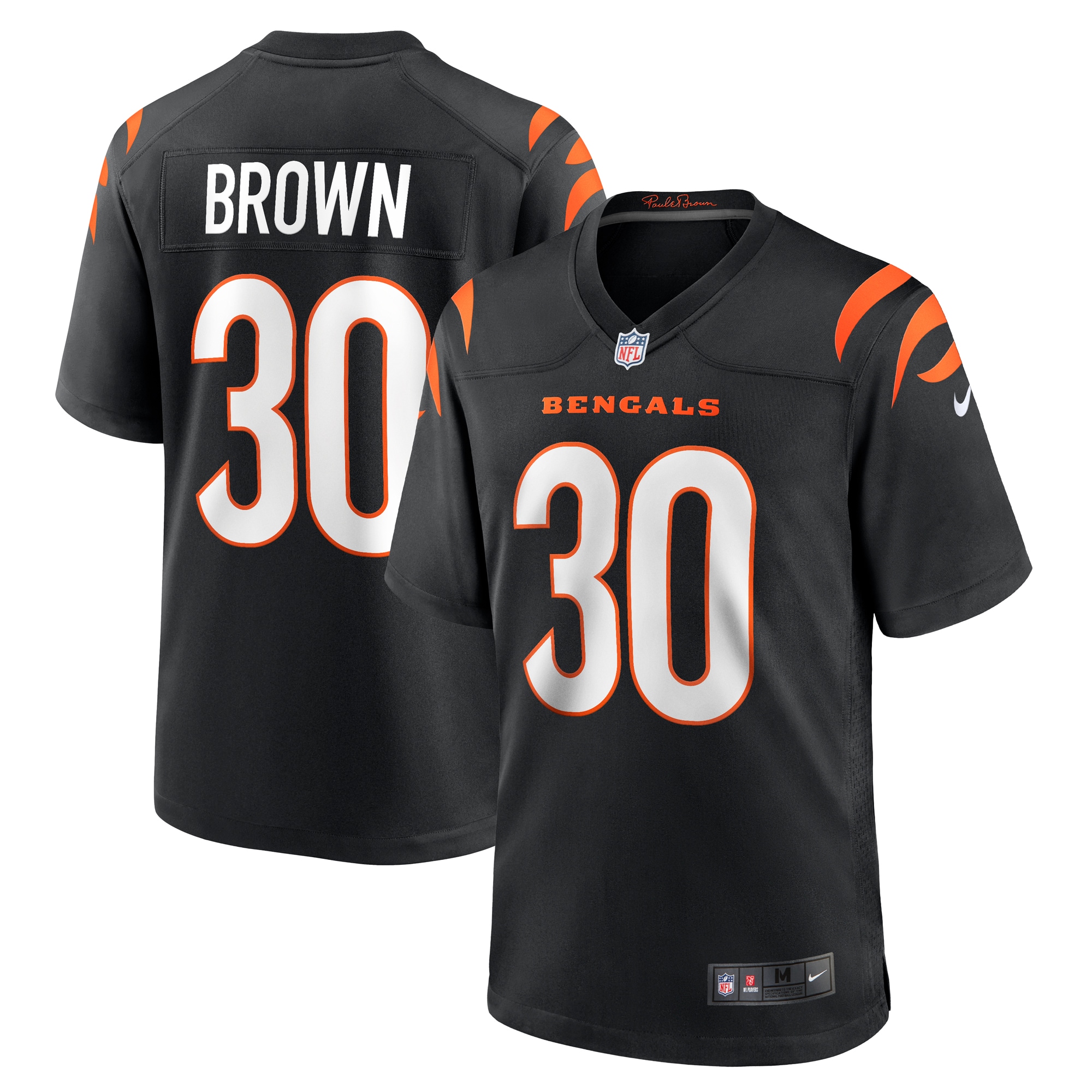 Chase Brown Cincinnati Bengals Team Game Jersey - Black cheap jerseys for sale - CheapJerseys.Shop