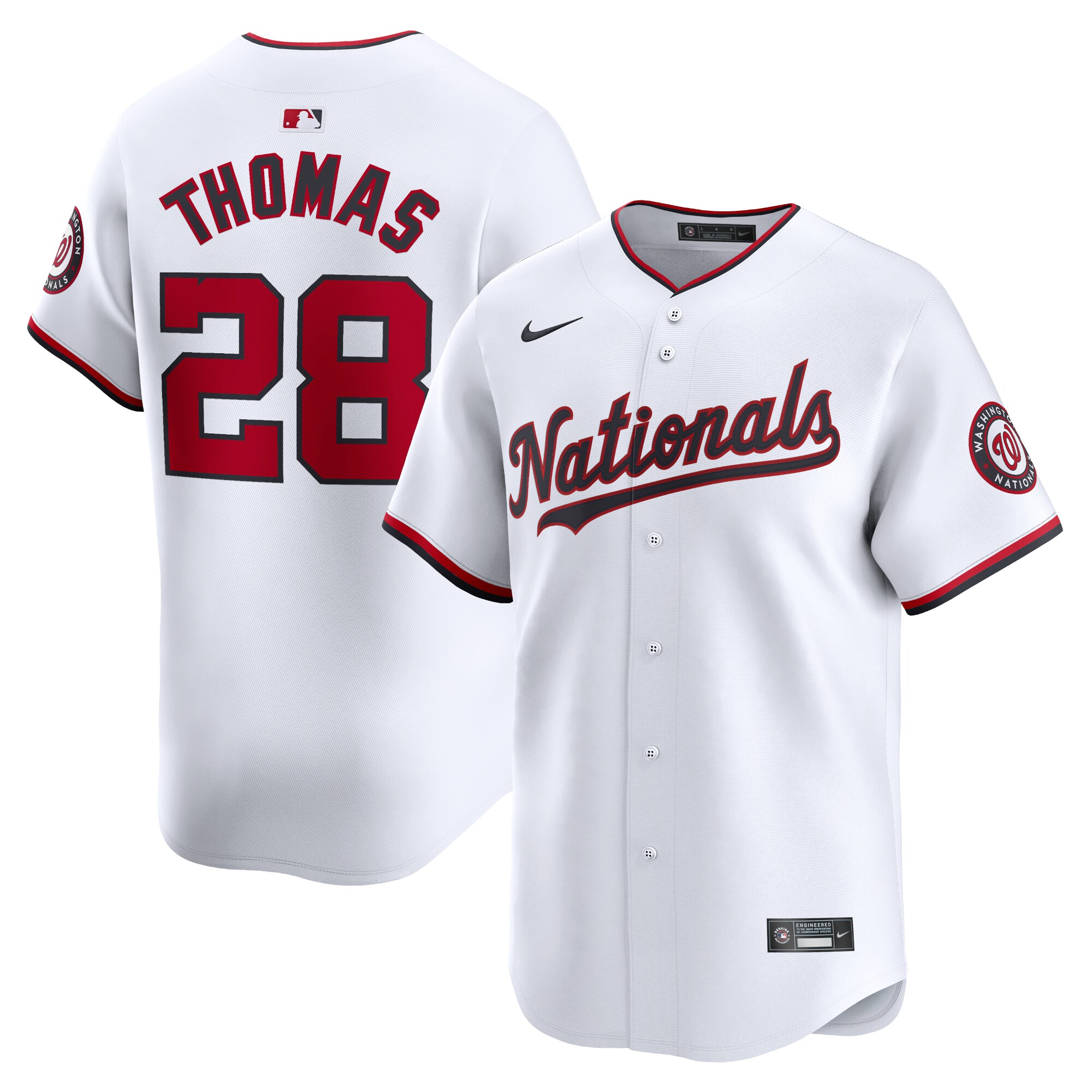 Lane Thomas Washington Nationals Home Limited Player Jersey - White cheap jerseys for sale - CheapJerseys.Shop
