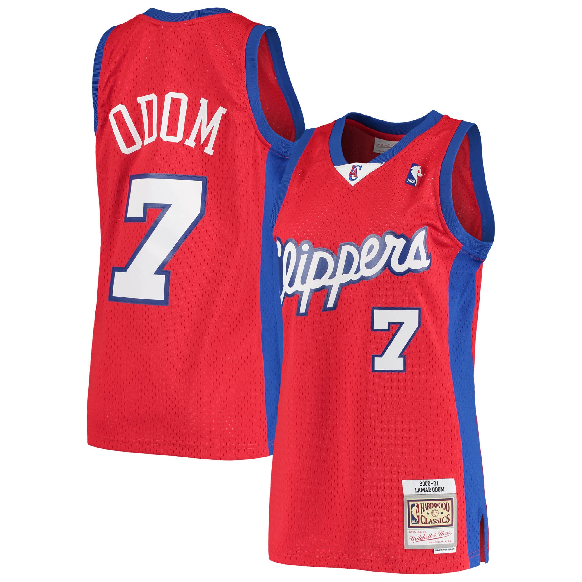 Lamar Odom LA Clippers Mitchell & Ness 2000\/01 Hardwood Classics Swingman Jersey - Red cheap jerseys for sale - CheapJerseys.Shop