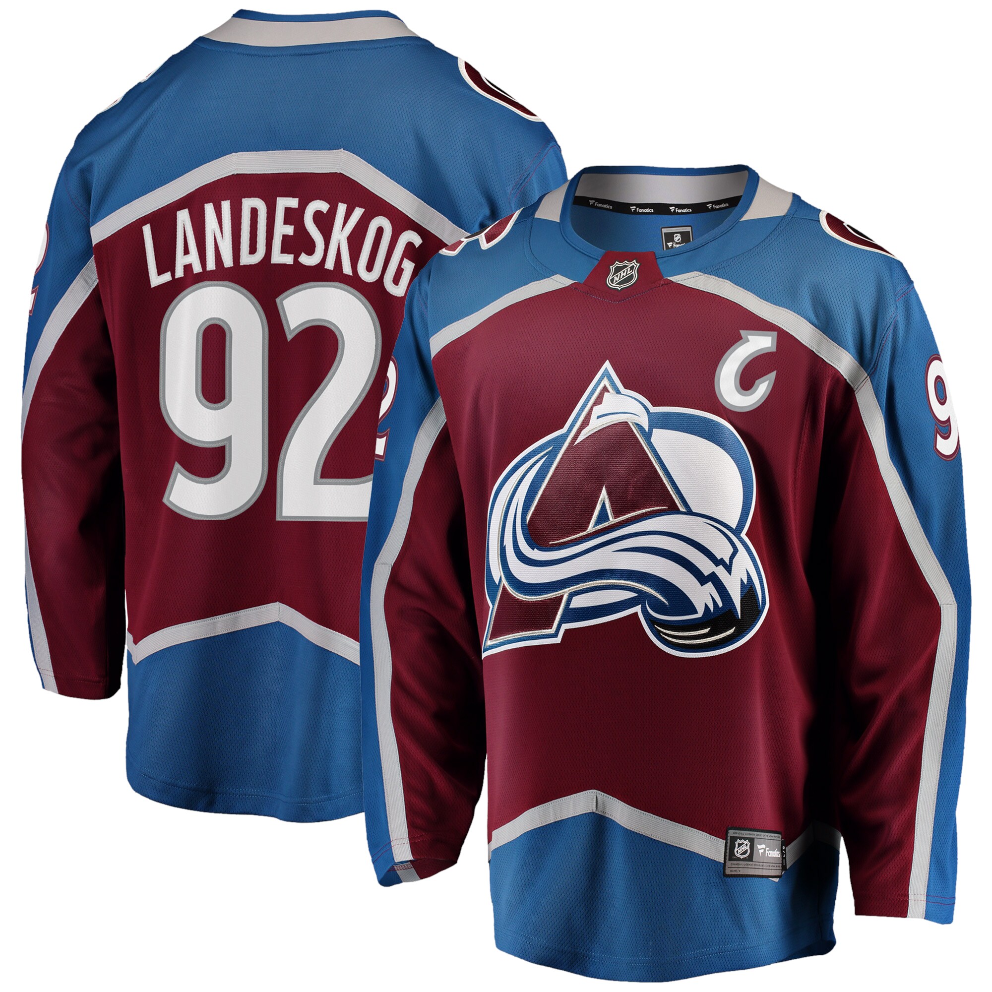 Gabriel Landeskog Colorado Avalanche Fanatics Captain Patch Home Breakaway Jersey - Burgundy cheap jerseys for sale - CheapJerseys.Shop