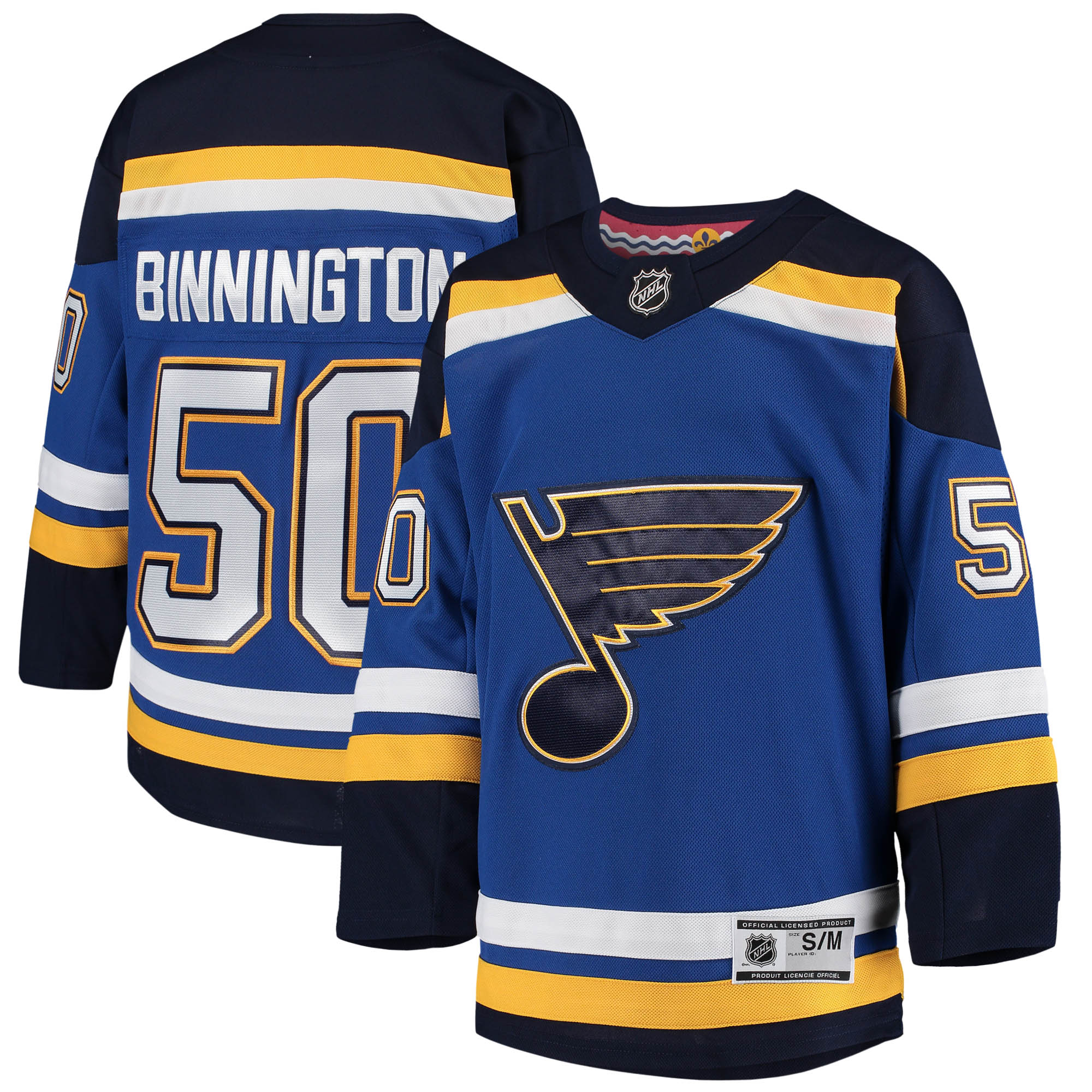 Jordan Binnington St. Louis Blues Youth Home Premier Player Jersey - Blue cheap jerseys for sale - CheapJerseys.Shop
