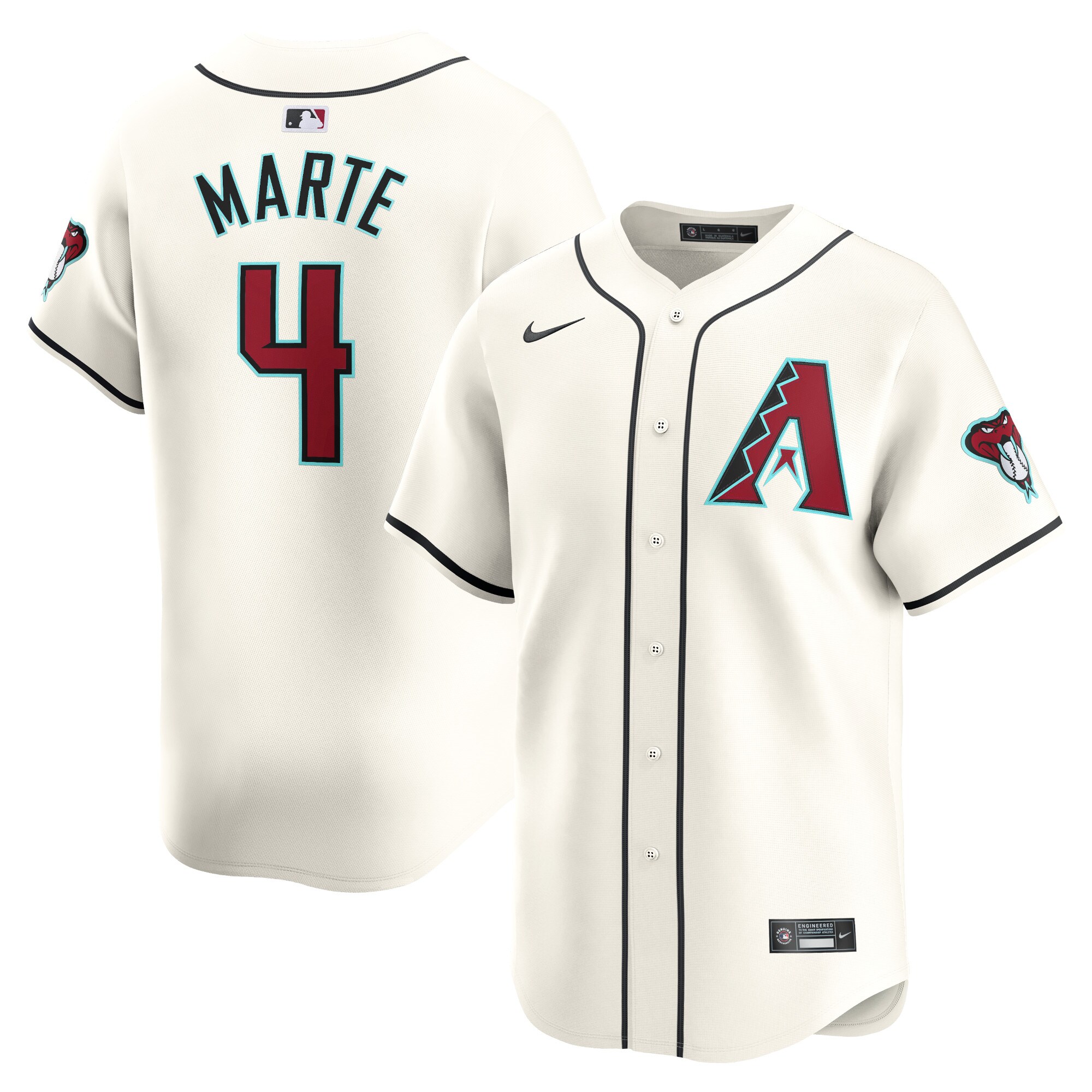 Ketel Marte Arizona Diamondbacks Home Limited Player Jersey - White cheap jerseys for sale - CheapJerseys.Shop