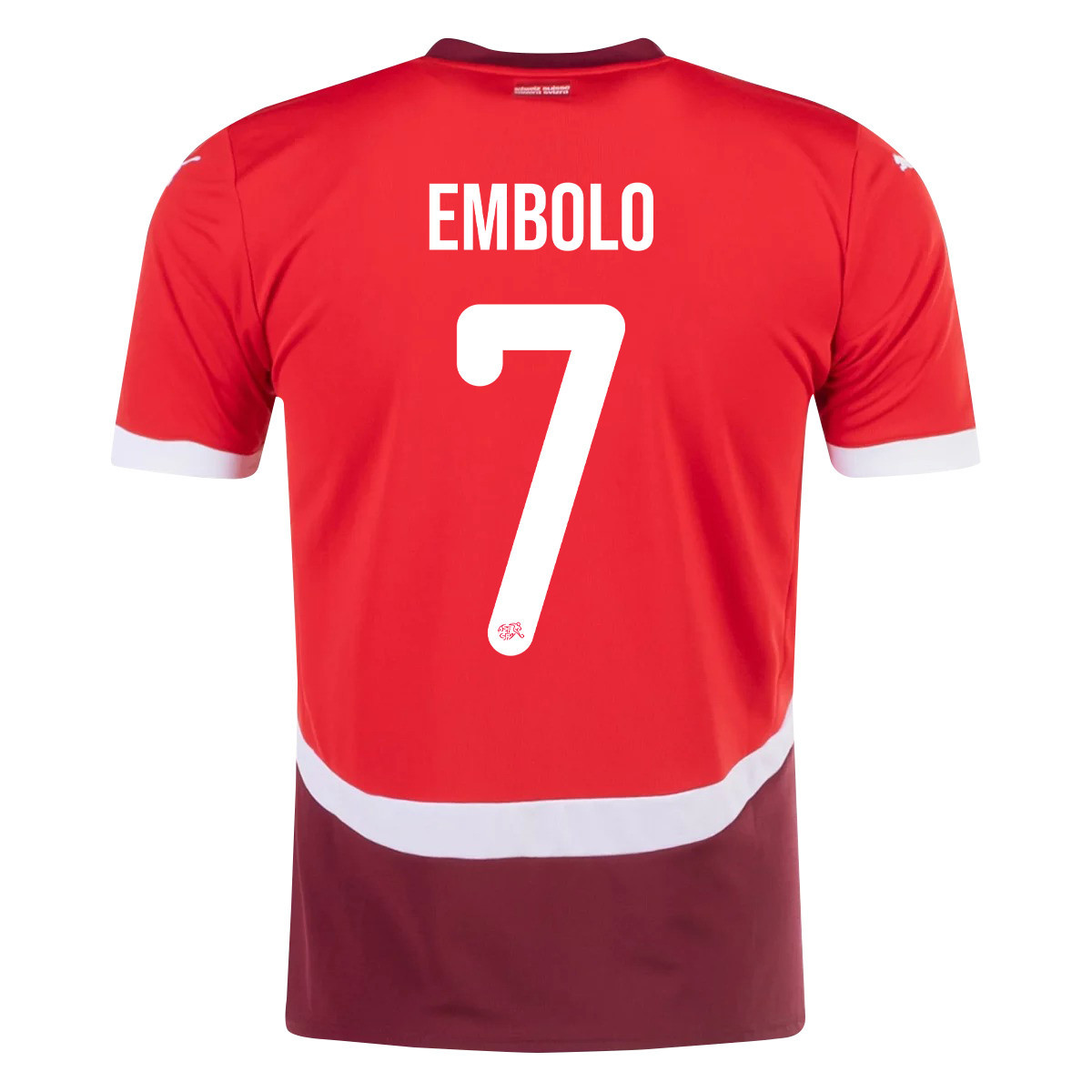 Breel Embolo 7 Switzerland National Team 2024/25 Home Men Jersey - Red cheap jerseys for sale - CheapJerseys.Shop