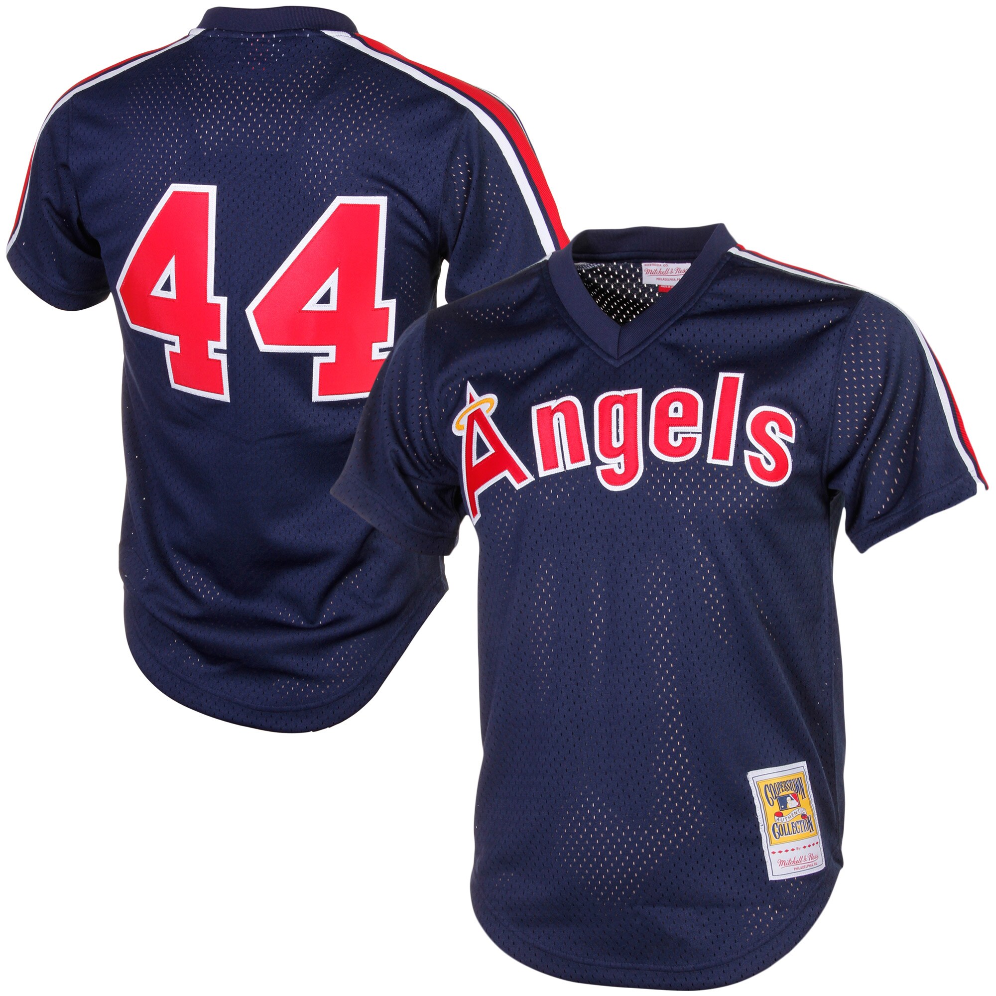 Reggie Jackson California Angels Mitchell & Ness Cooperstown Mesh Batting Practice Jersey - Navy cheap jerseys for sale - CheapJerseys.Shop