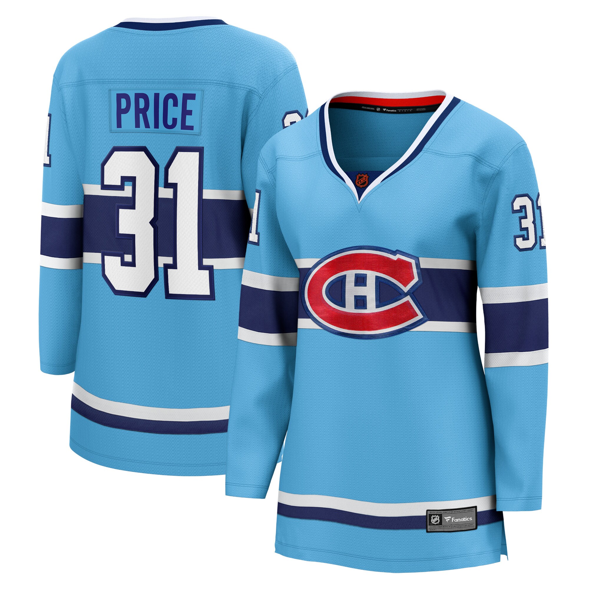 Carey Price Montreal Canadiens Fanatics Women's Special Edition 2.0 Breakaway Player Jersey - Light Blue cheap jerseys for sale - CheapJerseys.Shop