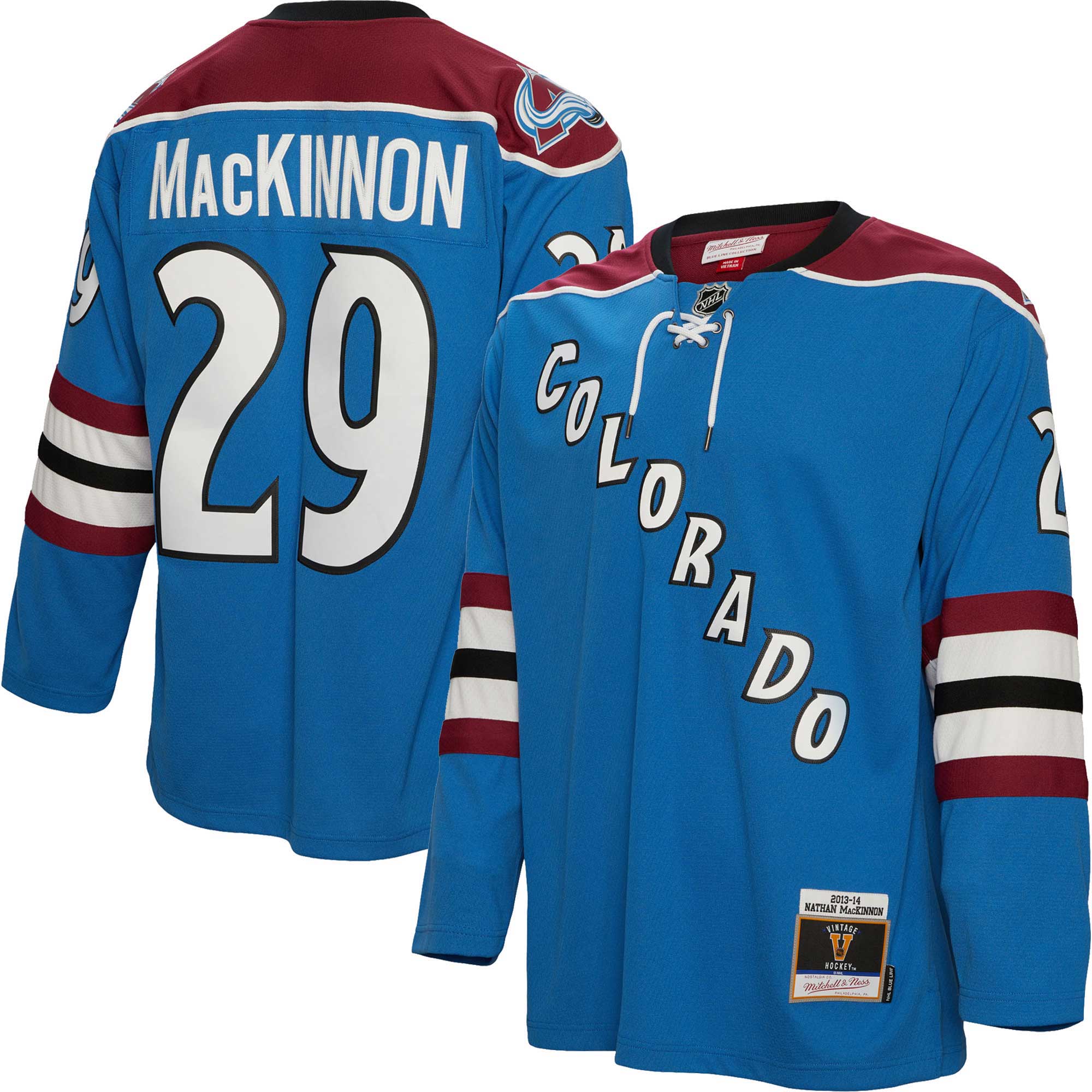 Nathan MacKinnon Colorado Avalanche Mitchell & Ness 2013\/14 Blue Line Player Jersey - Blue cheap jerseys for sale - CheapJerseys.Shop