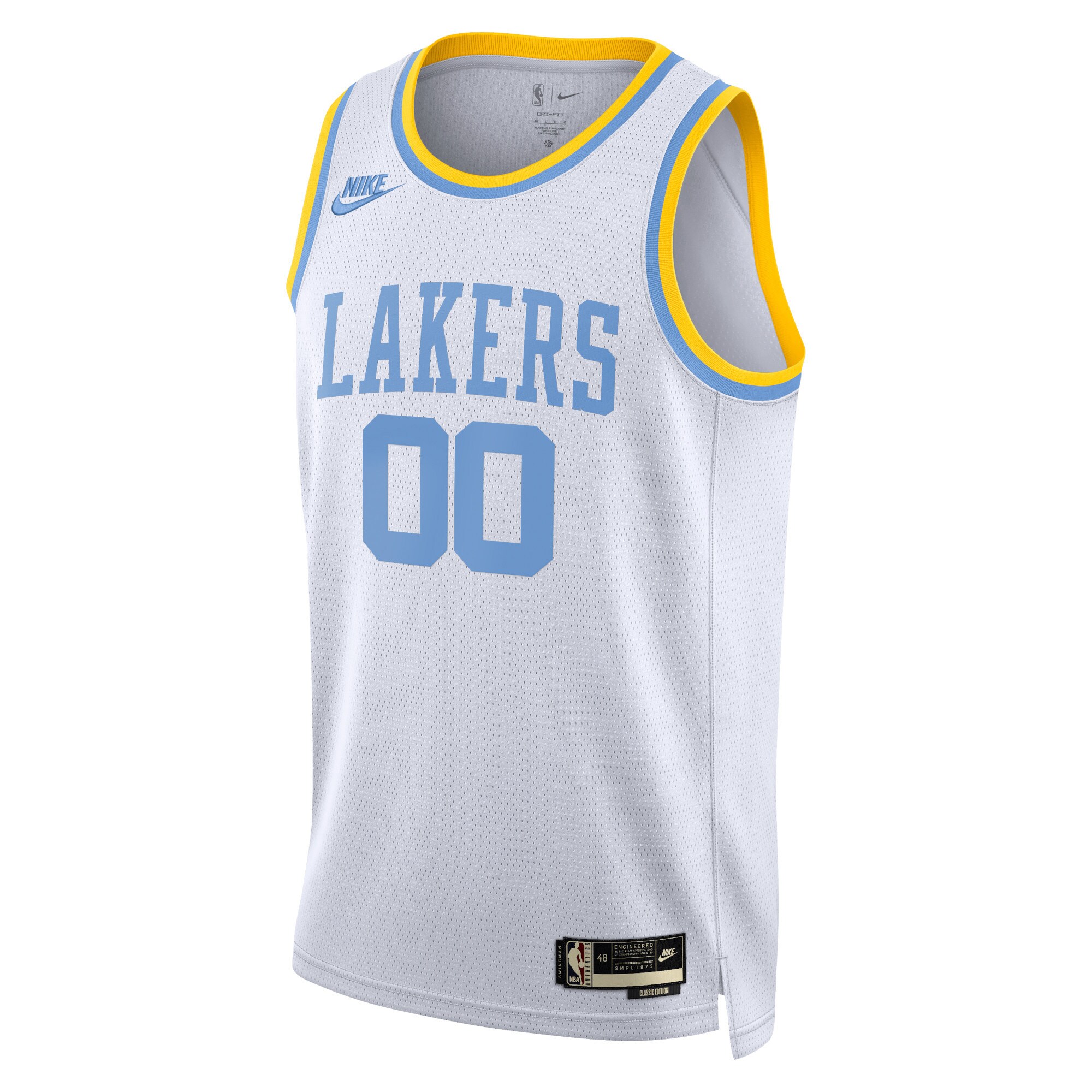 Los Angeles Lakers Unisex 2022\/23 Custom Swingman Jersey - Classic Edition - White cheap jerseys for sale - CheapJerseys.Shop