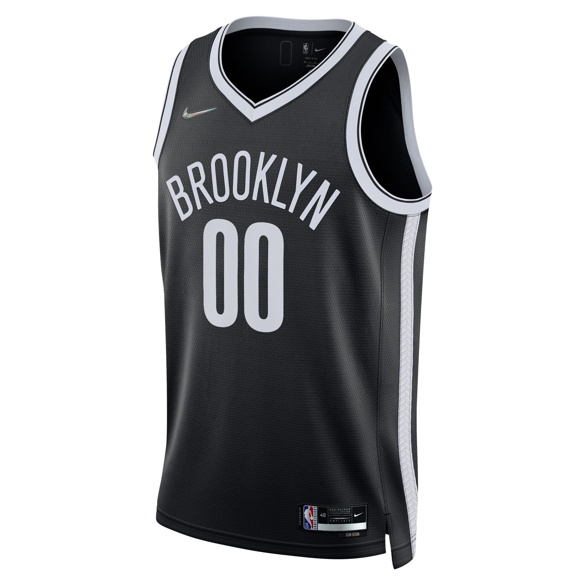 Brooklyn Nets 2021\/22 Diamond Swingman Custom Jersey - Icon Edition - Black cheap jerseys for sale - CheapJerseys.Shop
