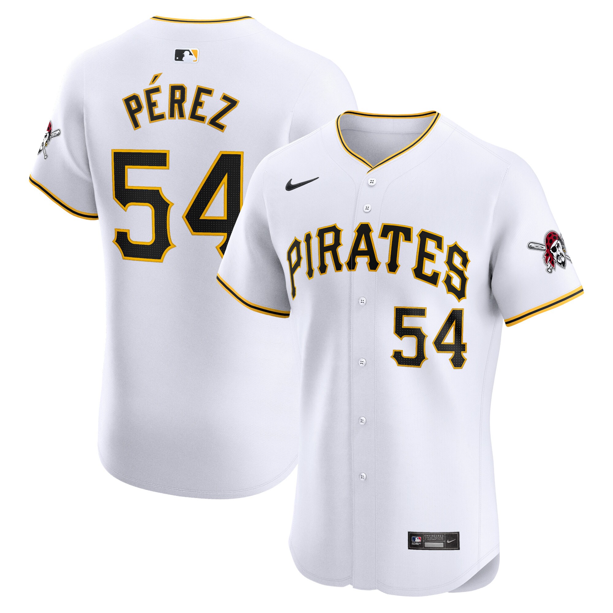 Martin Perez Pittsburgh Pirates Home Elite Player Jersey - White cheap jerseys for sale - CheapJerseys.Shop