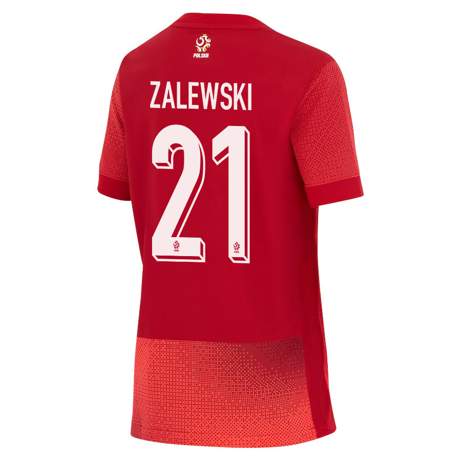 Nicola Zalewski 21 Poland National Team 2024/25 Away YOUTH Jersey - Red cheap jerseys for sale - CheapJerseys.Shop