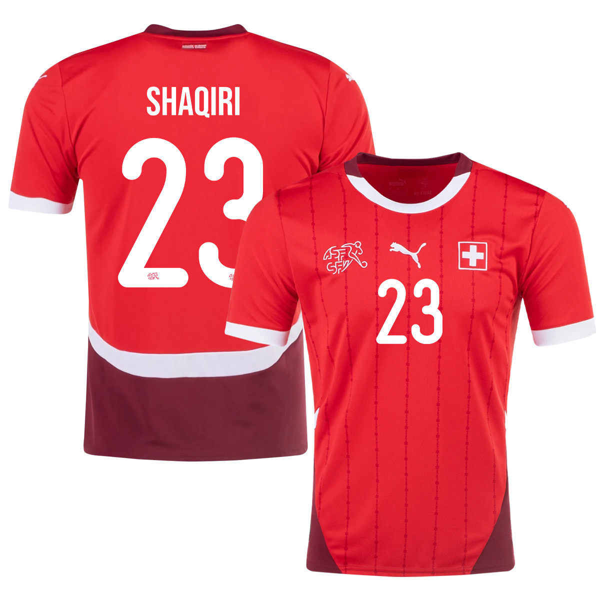 Xherdan Shaqiri 23 Switzerland National Team 2024/25 Home Men Jersey - Red cheap jerseys for sale - CheapJerseys.Shop