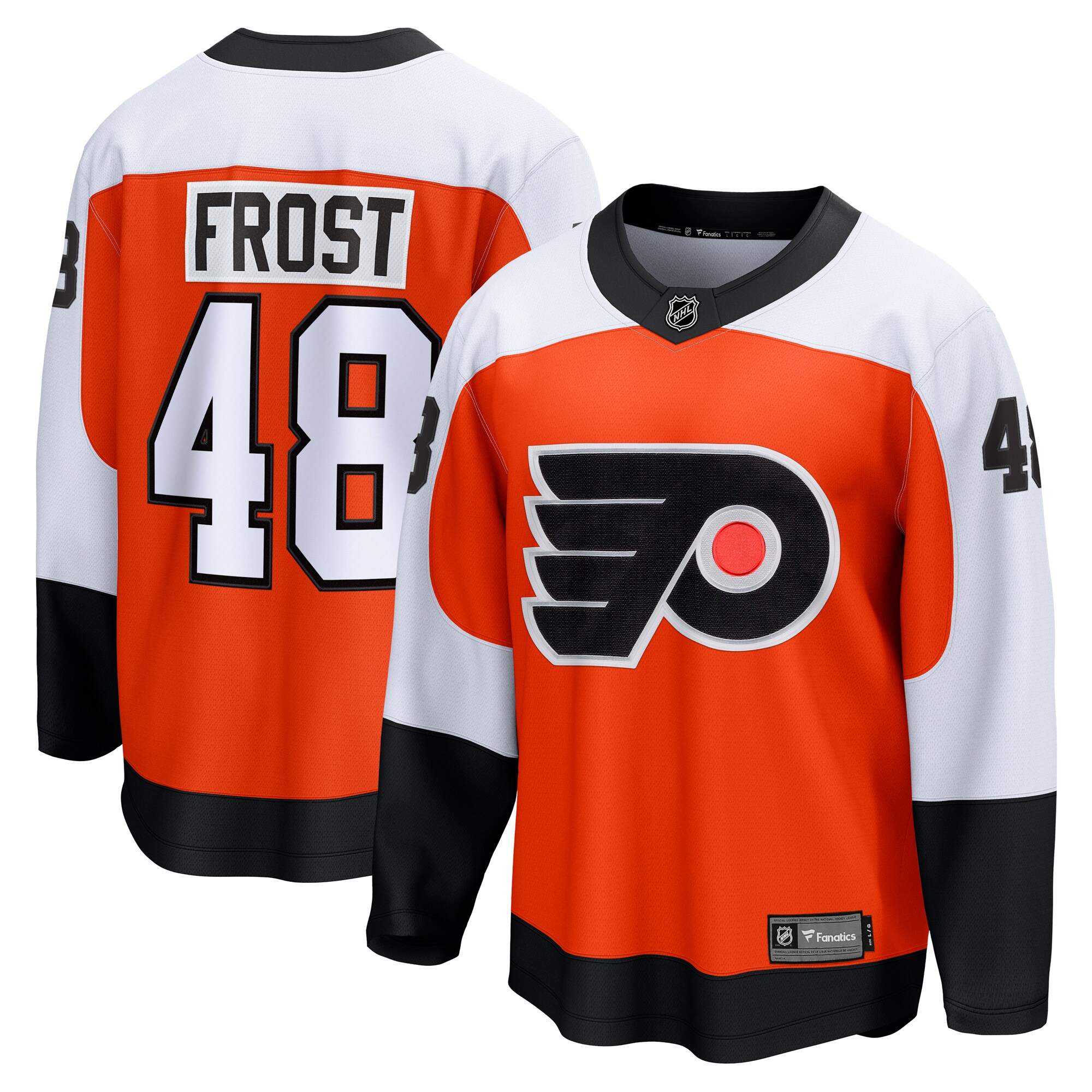 Morgan Frost Philadelphia Flyers Fanatics Home Breakaway Jersey - Orange cheap jerseys for sale - CheapJerseys.Shop
