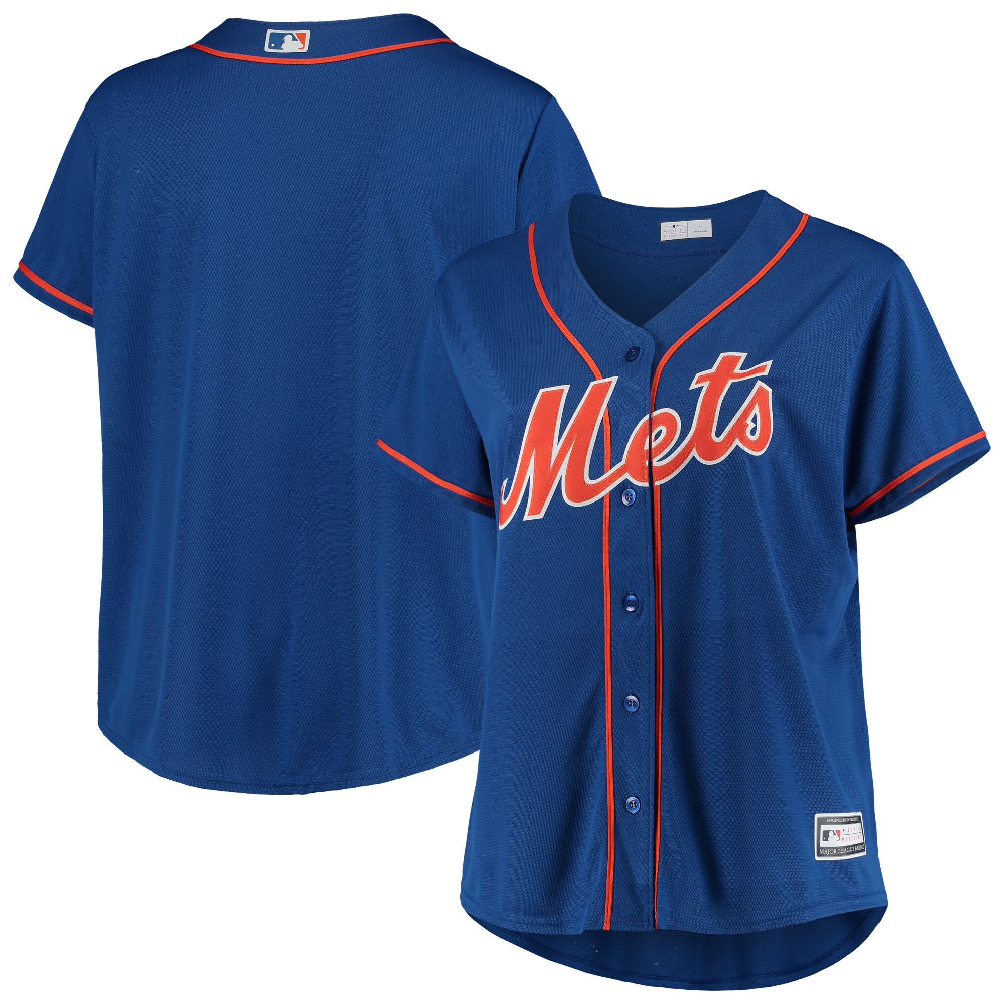 New York Mets Women's Plus Size Alternate Replica Team Jersey - Royal cheap jerseys for sale - CheapJerseys.Shop