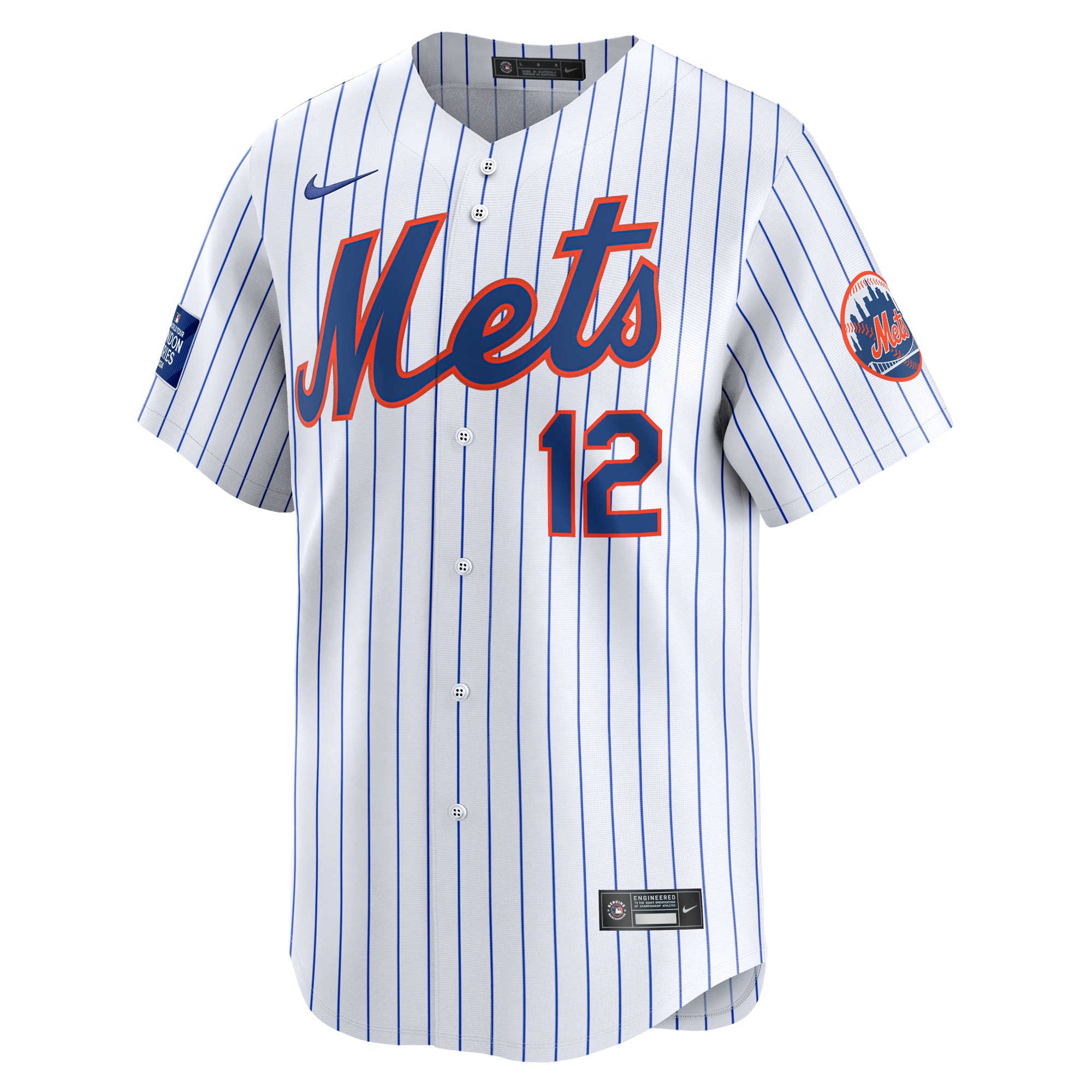 Francisco Lindor New York Mets 2024 World Tour London Series Home Limited Player Jersey - White cheap jerseys for sale - CheapJerseys.Shop
