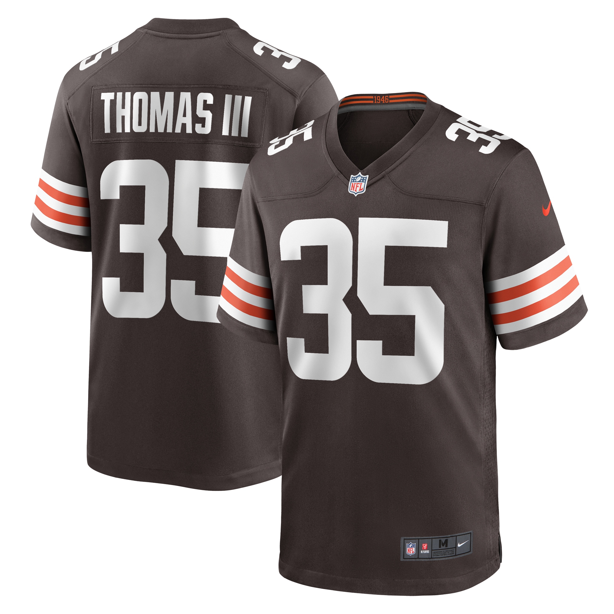 Charlie Thomas Cleveland Browns Team Game Jersey - Brown cheap jerseys for sale - CheapJerseys.Shop