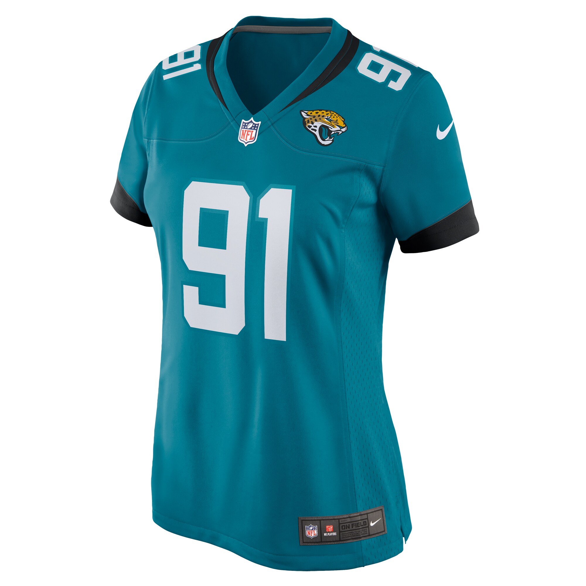Arik Armstead Jacksonville Jaguars Women's Team Game Jersey - Teal cheap jerseys for sale - CheapJerseys.Shop