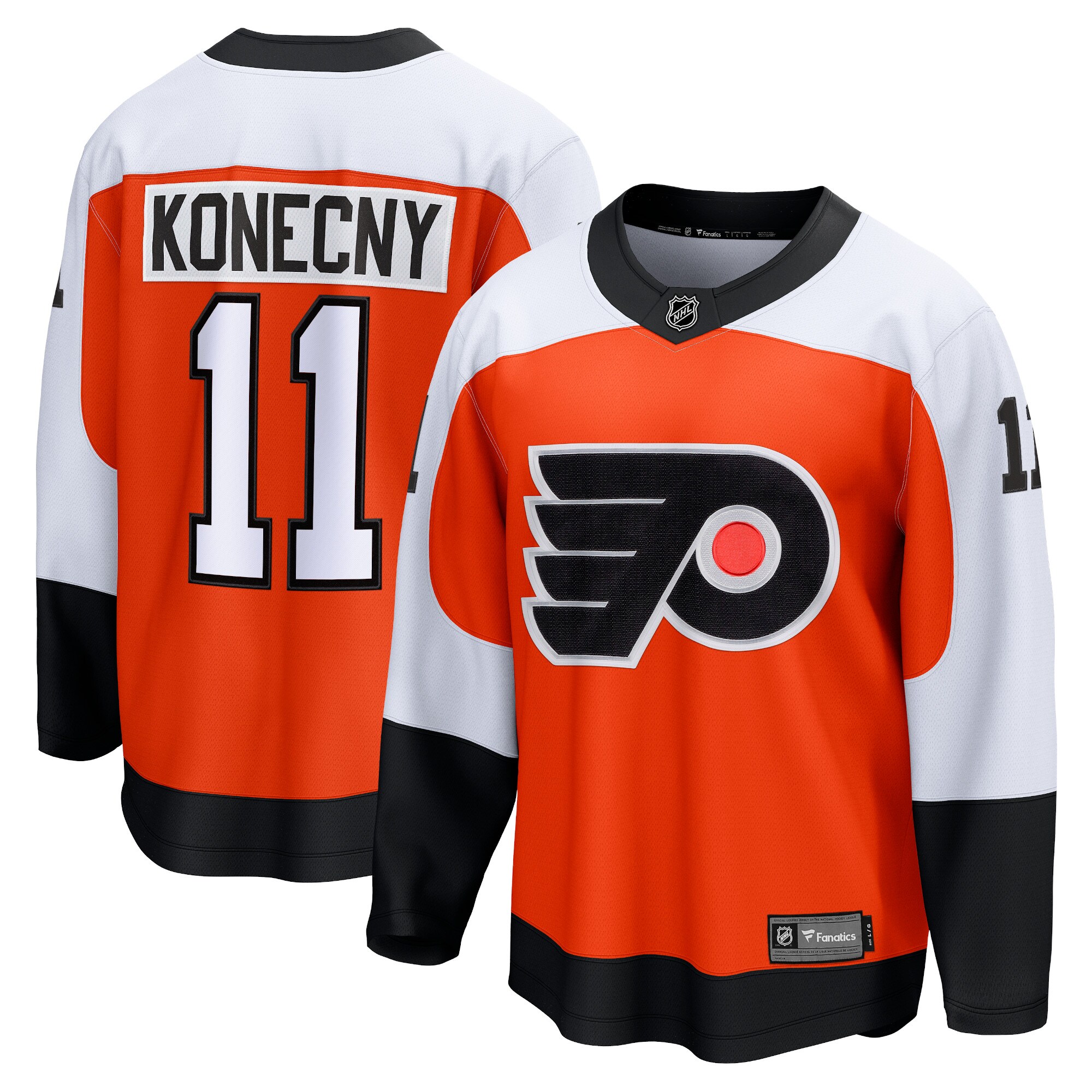 Travis Konecny Philadelphia Flyers Fanatics Home Premier Breakaway Player Jersey - Orange cheap jerseys for sale - CheapJerseys.Shop