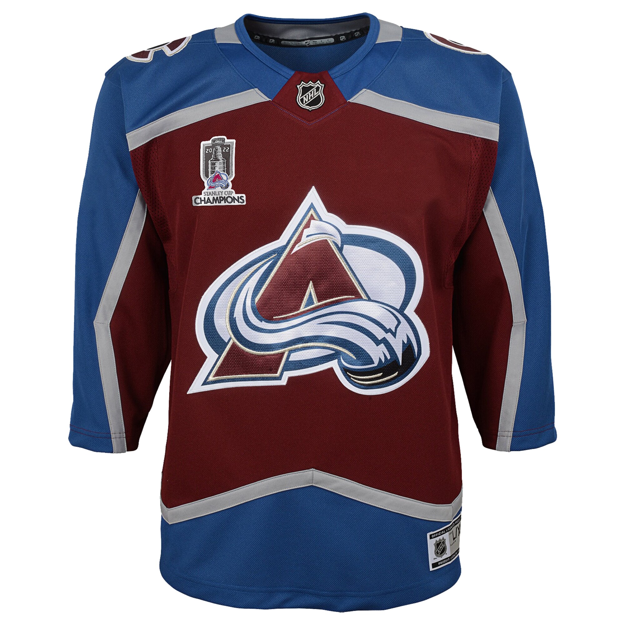 Colorado Avalanche Youth Home 2022 Stanley Cup Champions Premier Jersey - Burgundy cheap jerseys for sale - CheapJerseys.Shop
