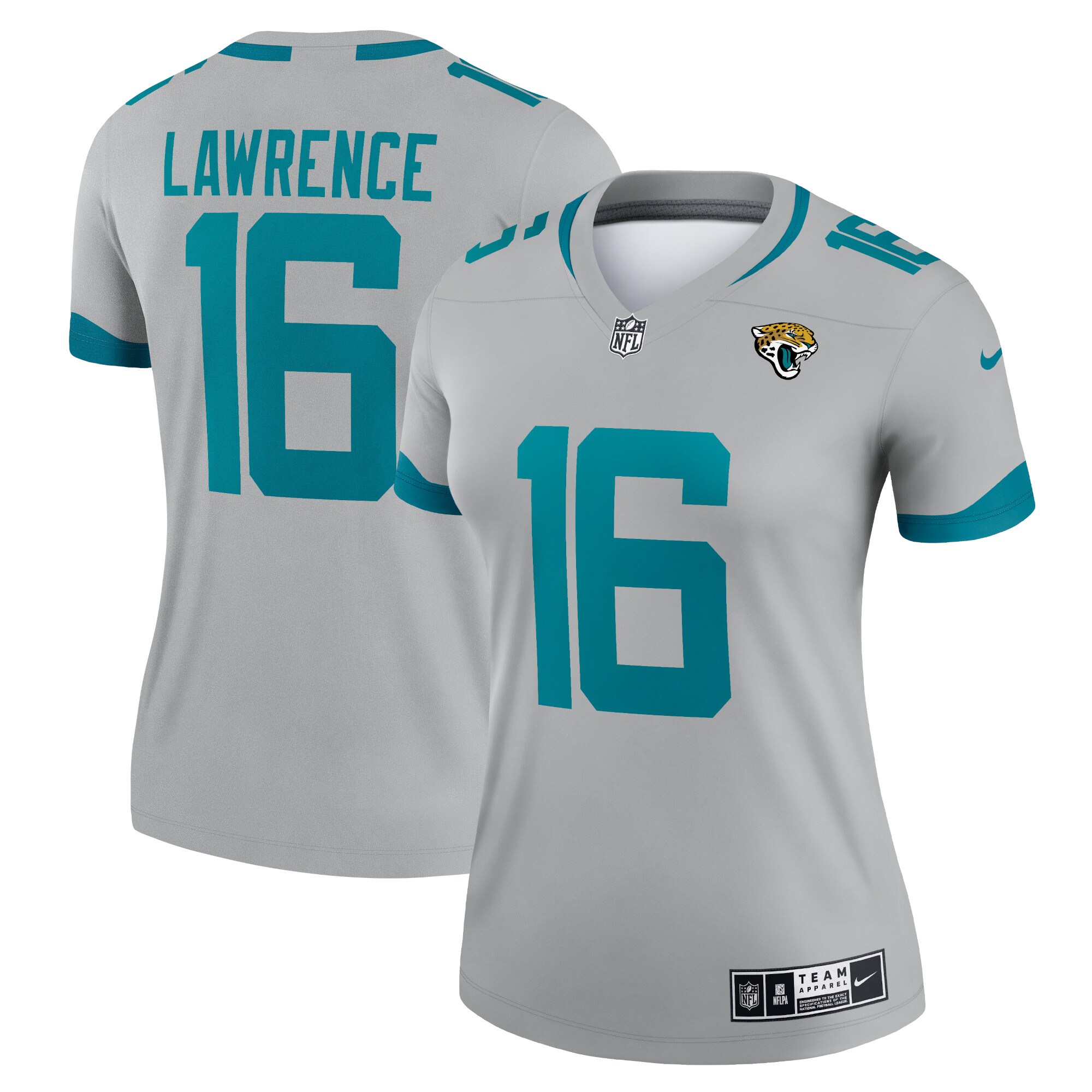Trevor Lawrence Jacksonville Jaguars Women's Inverted Legend Jersey - Silver cheap jerseys for sale - CheapJerseys.Shop