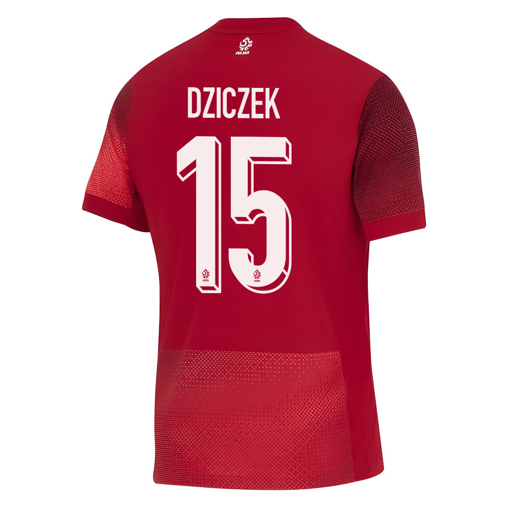 Patryk Dziczek 15 Poland National Team 2024/25 Away Men Jersey - Red cheap jerseys for sale - CheapJerseys.Shop