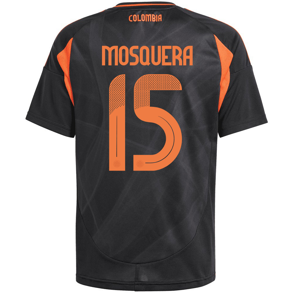 Yerson Mosquera 15 Colombia National Team 2024/25 Away YOUTH Jersey - Black cheap jerseys for sale - CheapJerseys.Shop