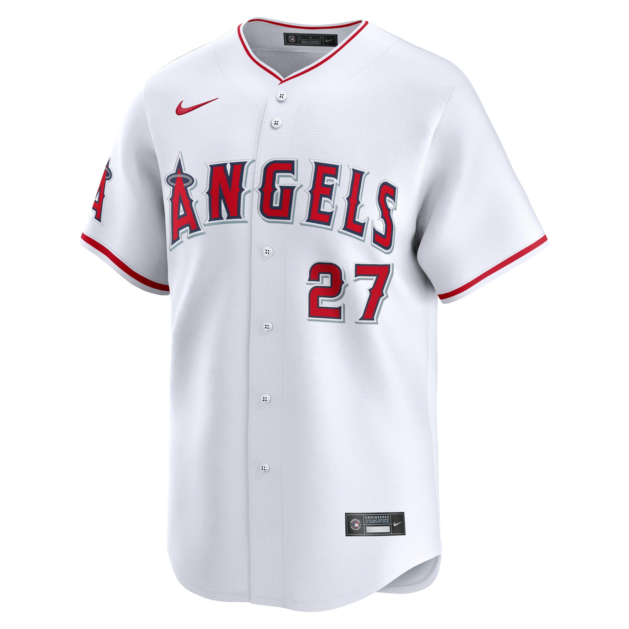 Mike Trout Los Angeles Angels Home Limited Player Jersey - White cheap jerseys for sale - CheapJerseys.Shop