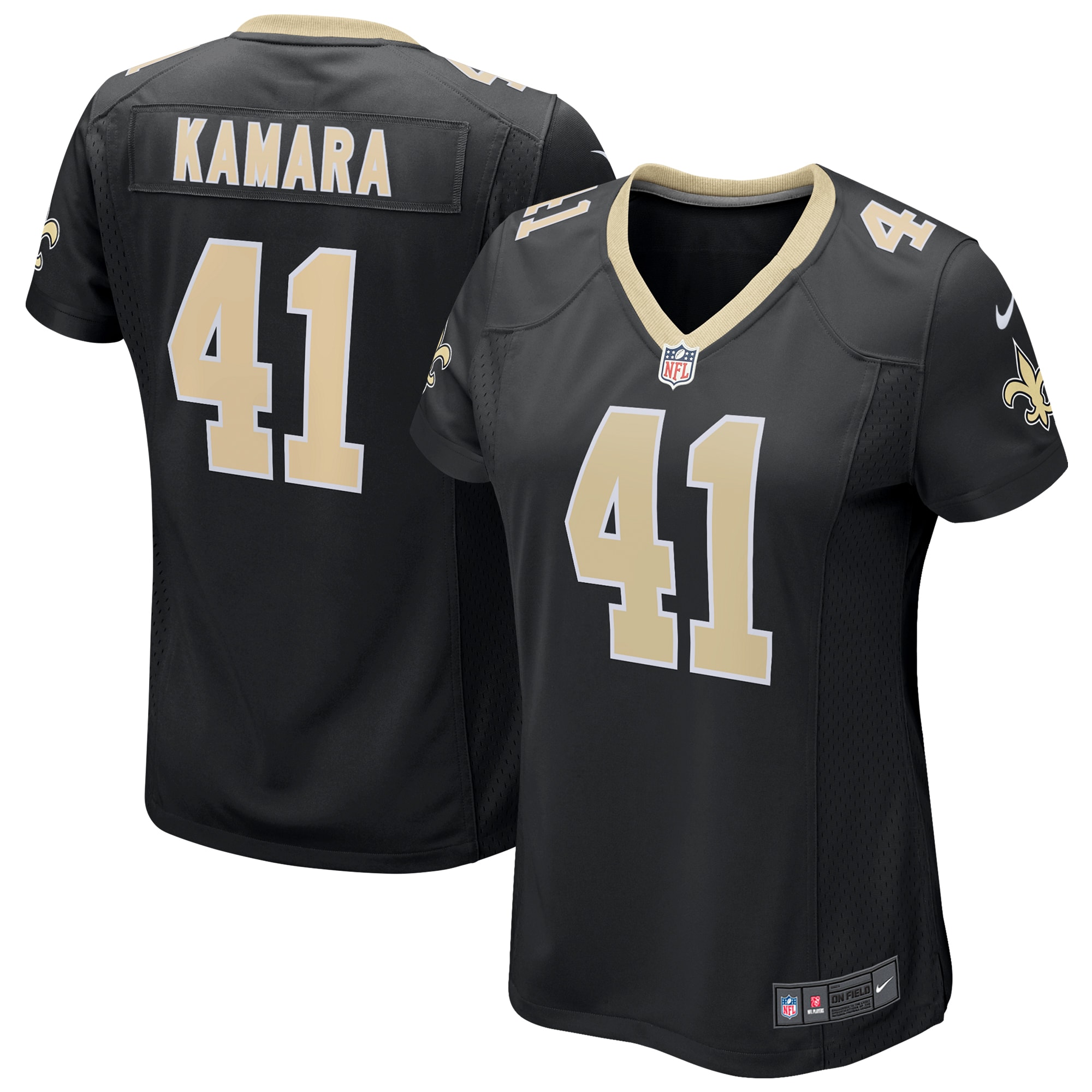 Alvin Kamara New Orleans Saints Women's Game Jersey - Black cheap jerseys for sale - CheapJerseys.Shop