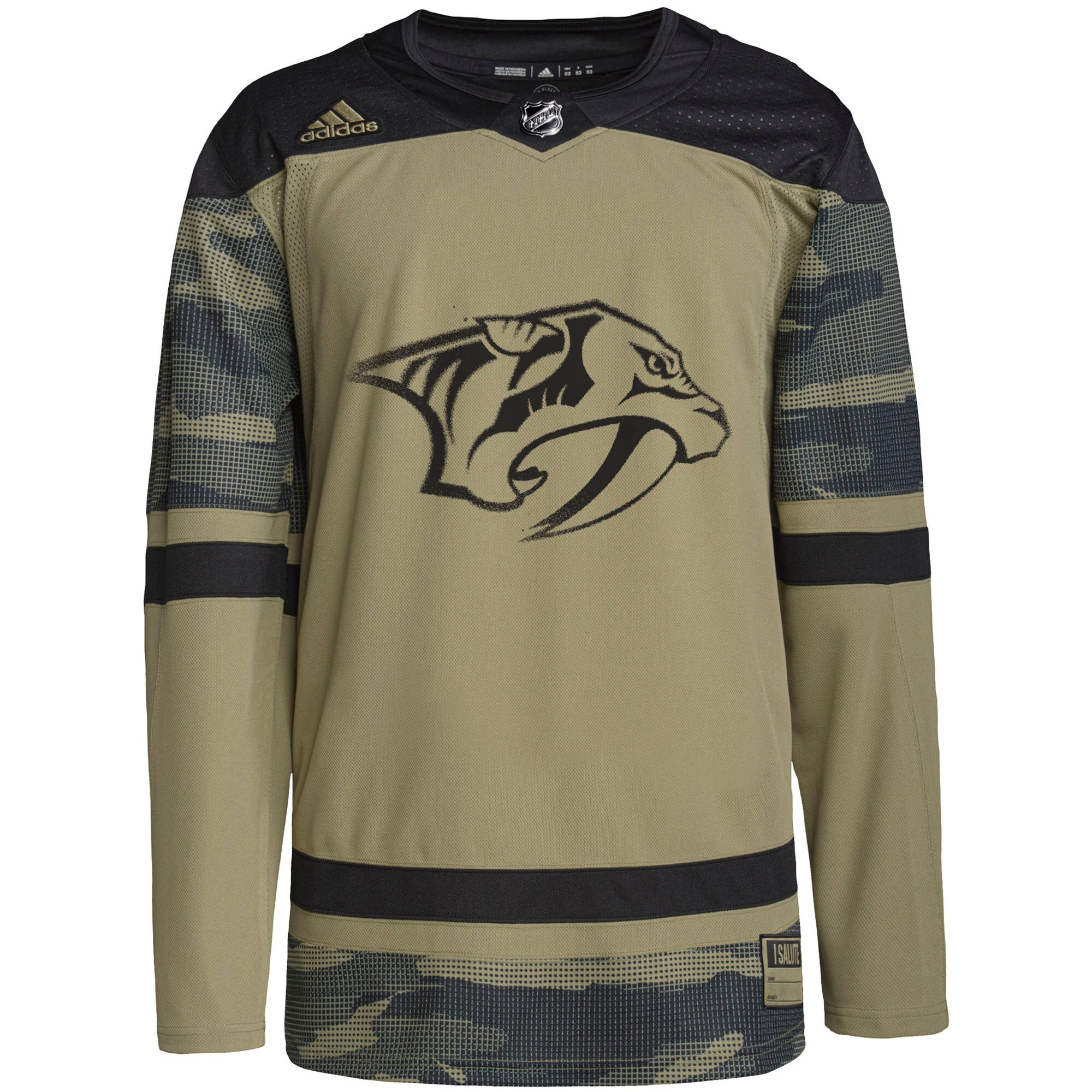Nashville Predators Military Appreciation Team Authentic Custom Practice Jersey - Camo cheap jerseys for sale - CheapJerseys.Shop