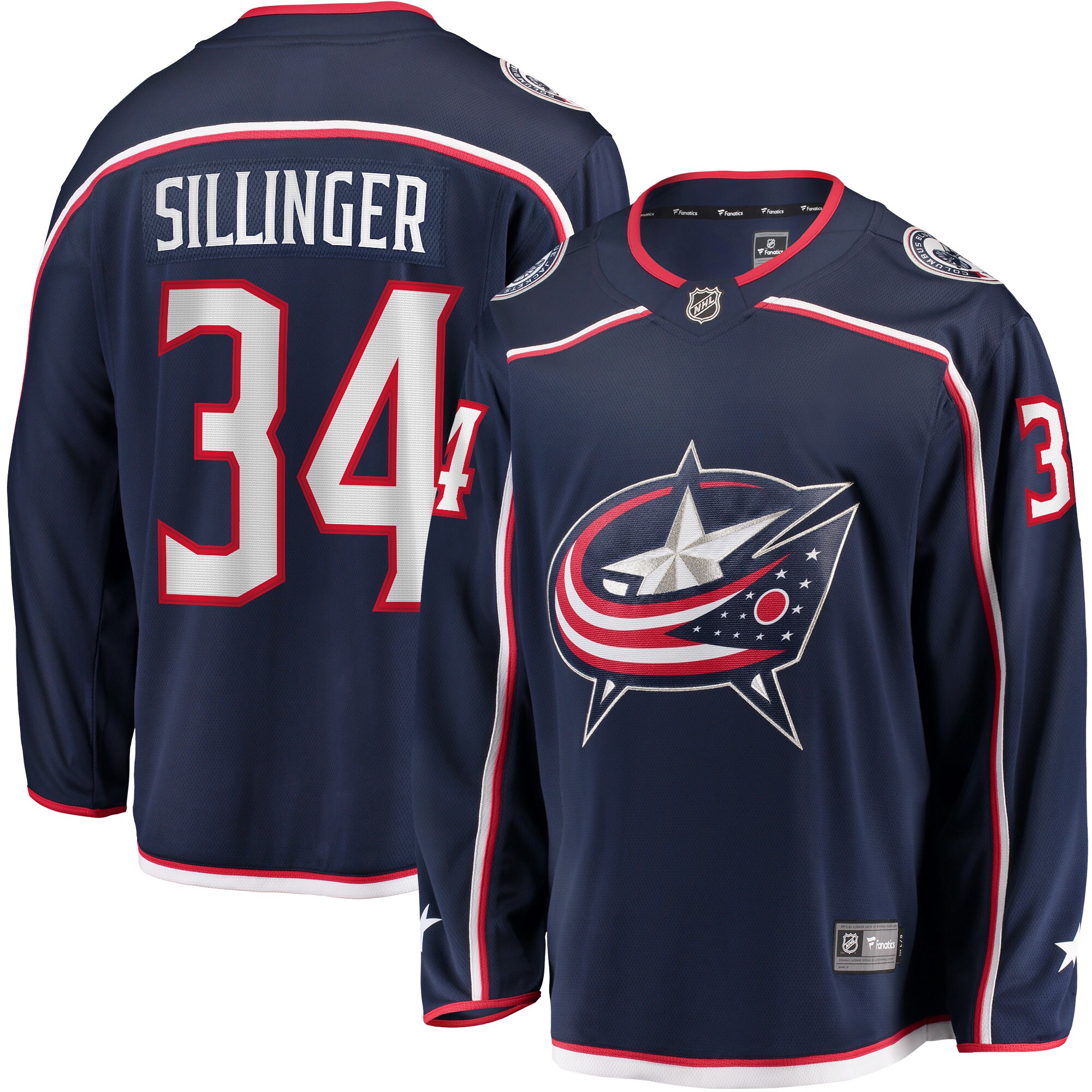 Cole Sillinger Columbus Blue Jackets Fanatics Home Breakaway Player Jersey - Navy cheap jerseys for sale - CheapJerseys.Shop