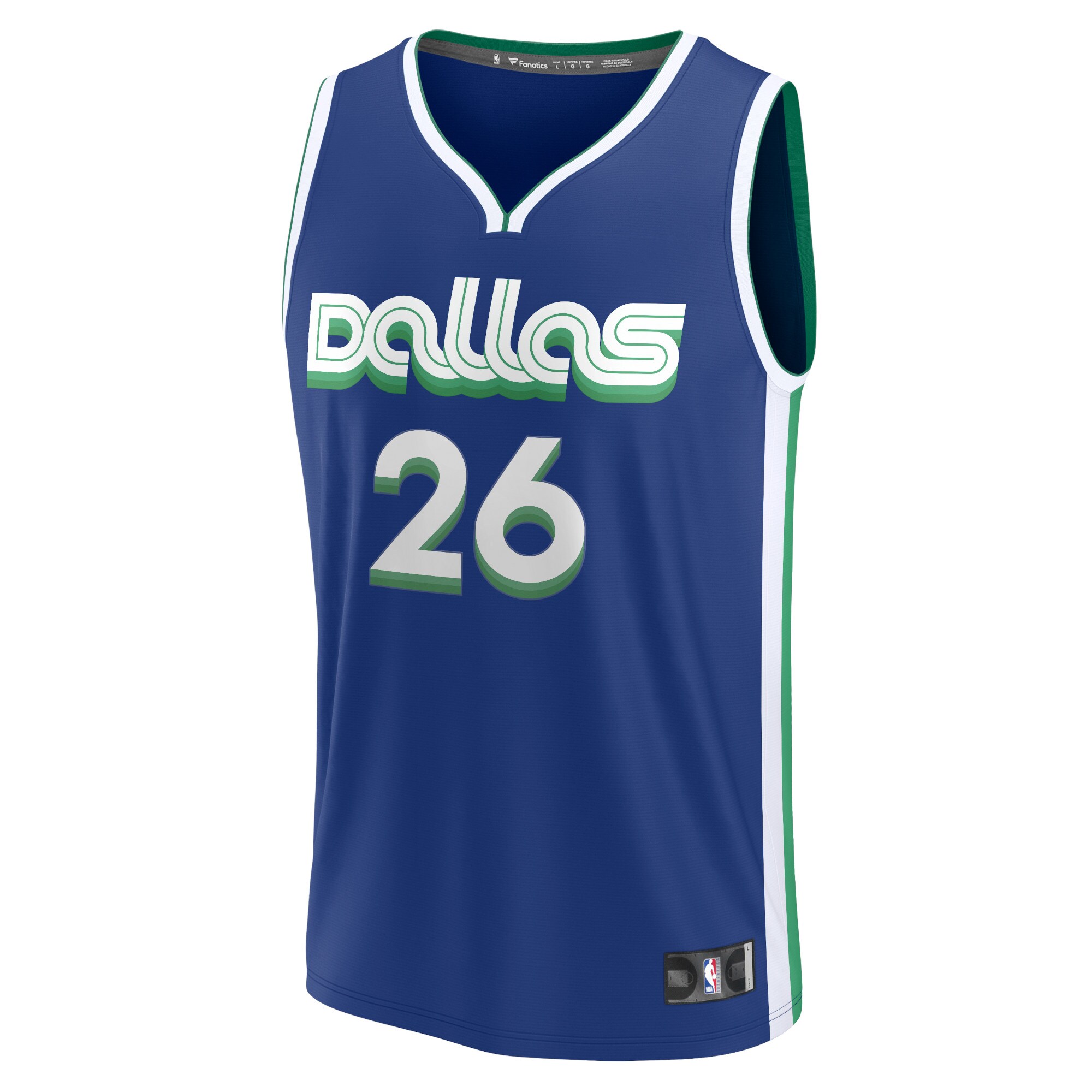 Spencer Dinwiddie Dallas Mavericks Fanatics Fastbreak Jersey - City Edition - Blue cheap jerseys for sale - CheapJerseys.Shop