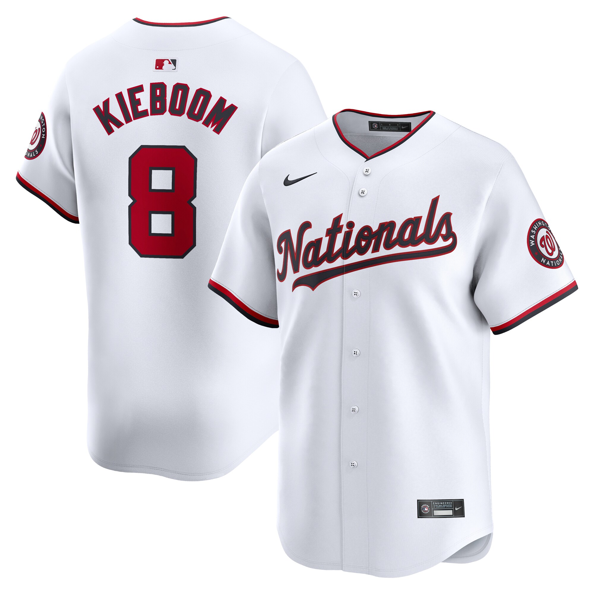 Carter Kieboom Washington Nationals Home Limited Player Jersey - White cheap jerseys for sale - CheapJerseys.Shop