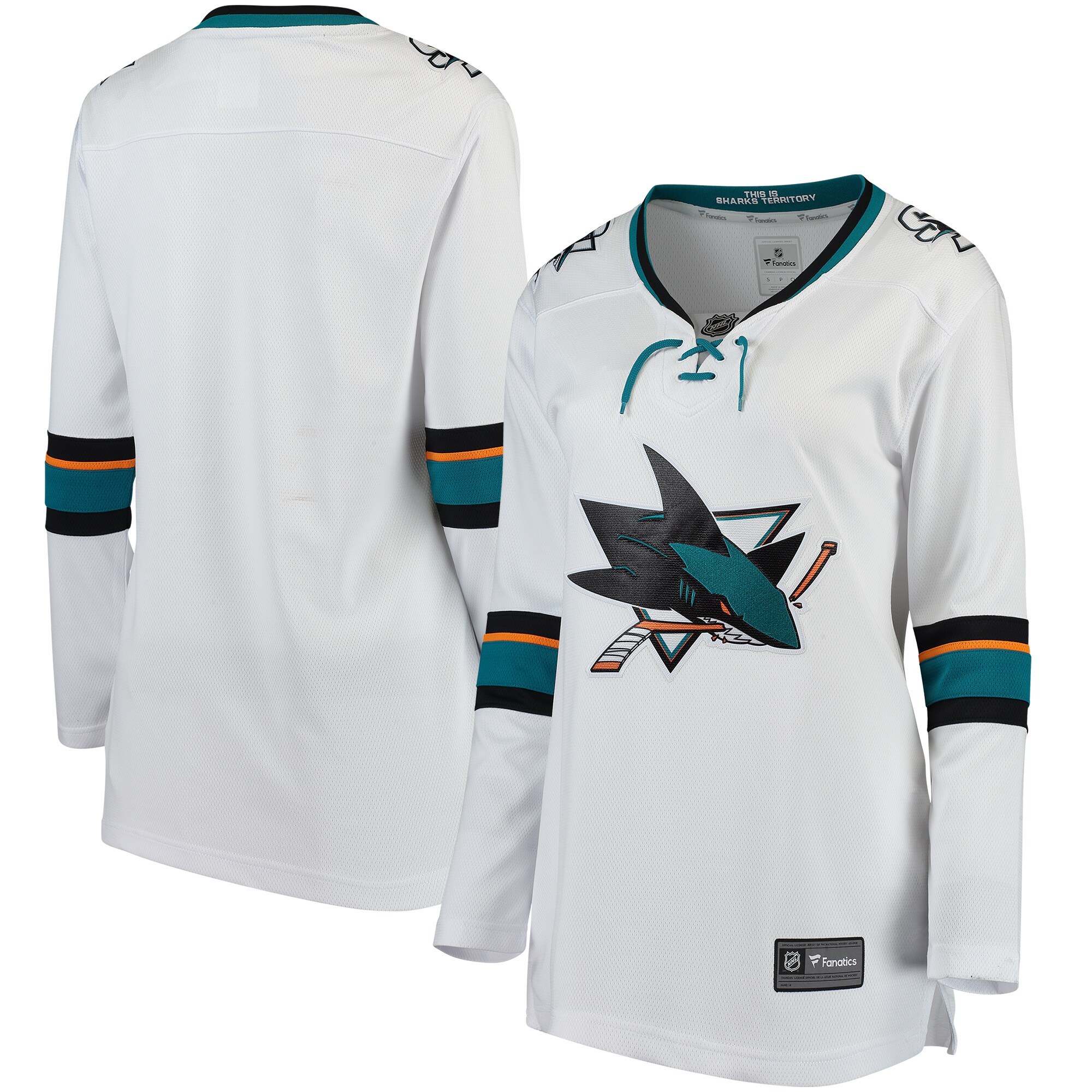 San Jose Sharks Fanatics Women's Away Breakaway Jersey - White cheap jerseys for sale - CheapJerseys.Shop