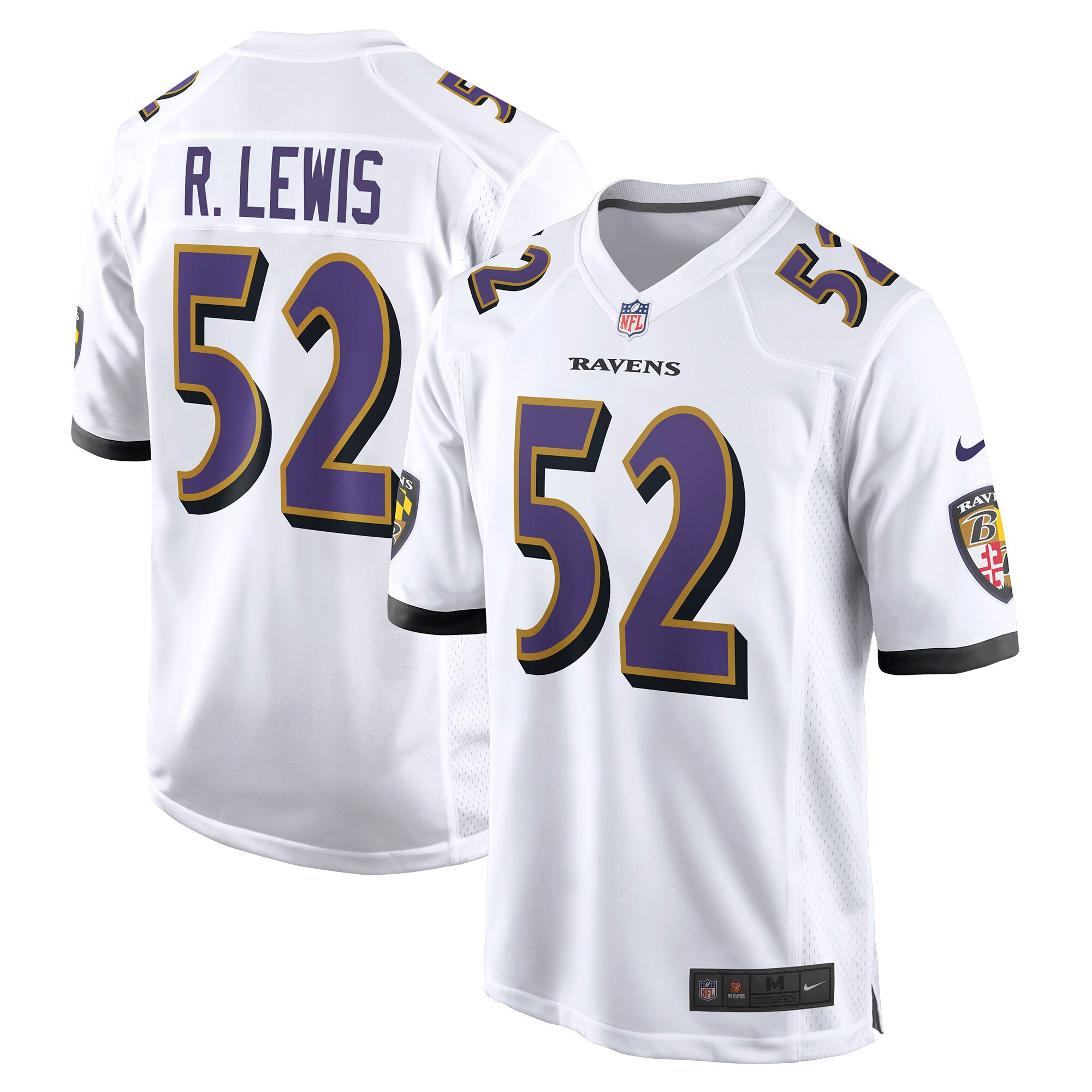 Ray Lewis Baltimore Ravens Retired Player Game Jersey - White cheap jerseys for sale - CheapJerseys.Shop