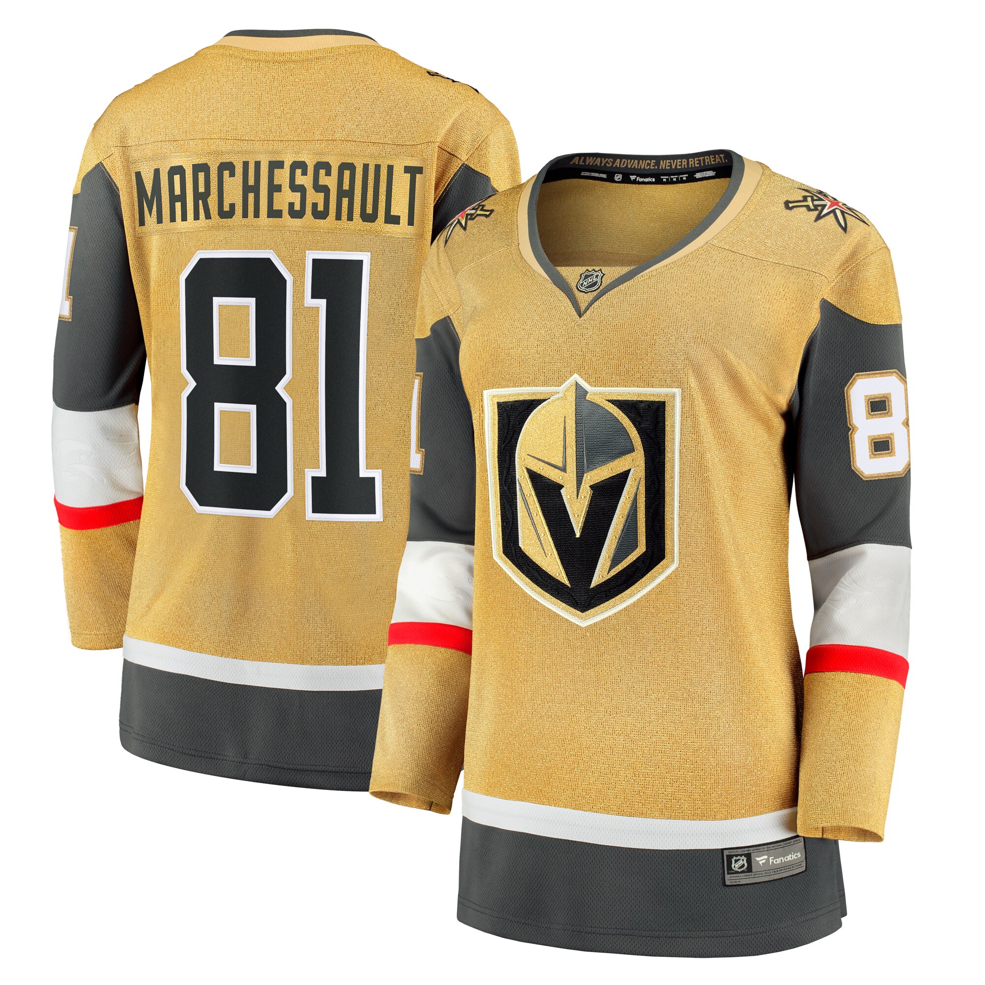 Jonathan Marchessault Vegas Golden Knights Women's Fanatics Home Breakaway Jersey - Gold cheap jerseys for sale - CheapJerseys.Shop