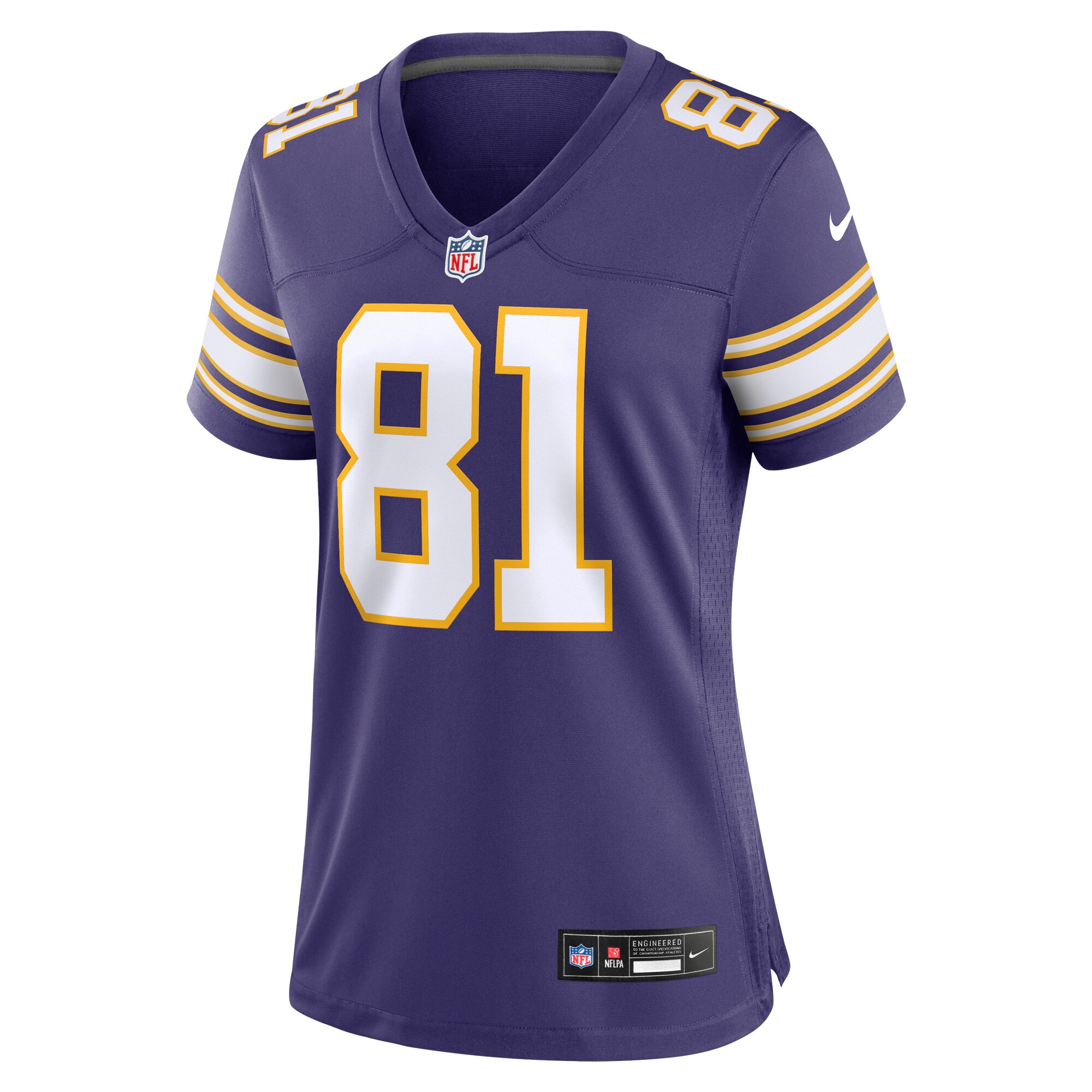Carl Eller Minnesota Vikings Women's Classic Retired Player Jersey - Purple cheap jerseys for sale - CheapJerseys.Shop