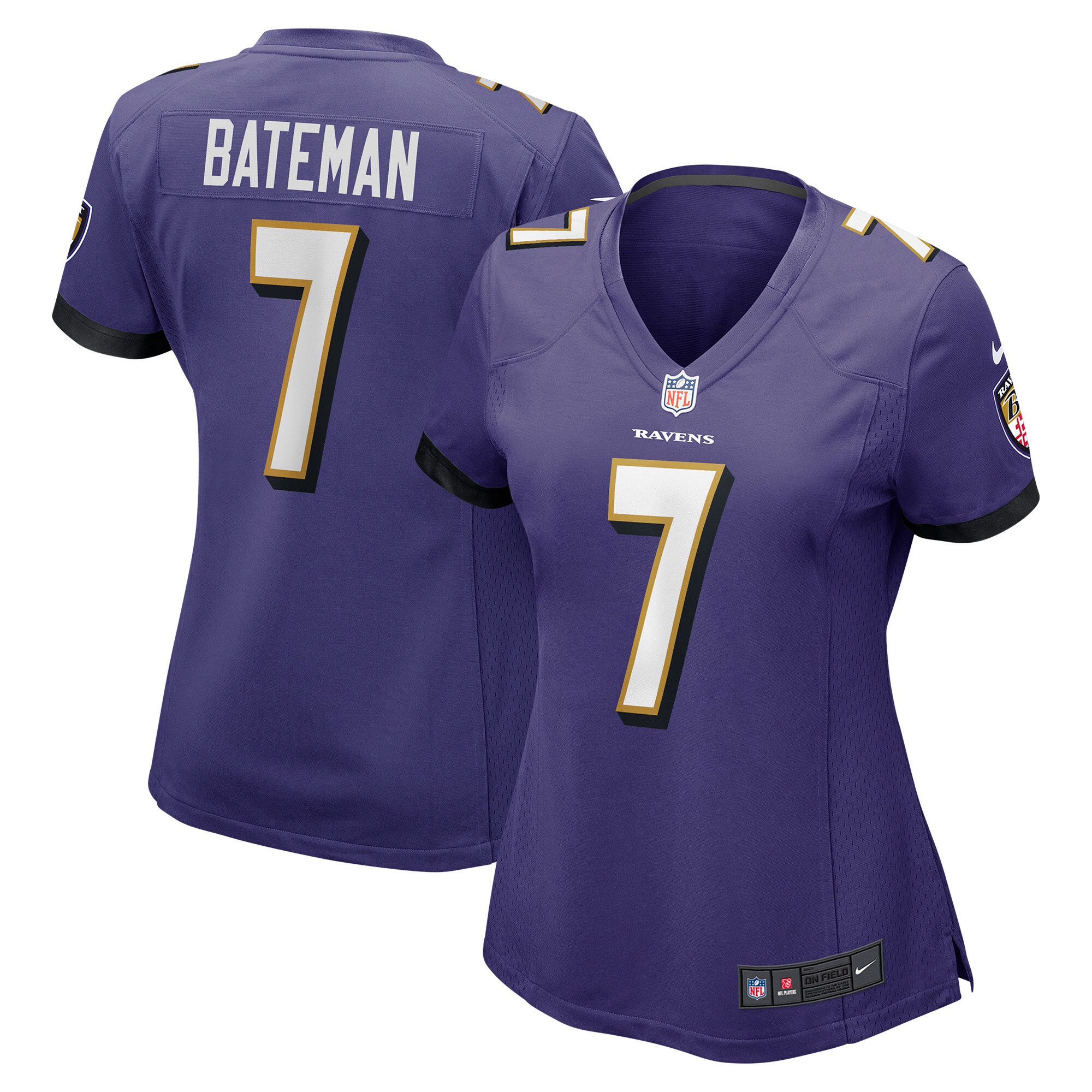 Rashod Bateman Baltimore Ravens Women's Game Jersey - Purple cheap jerseys for sale - CheapJerseys.Shop