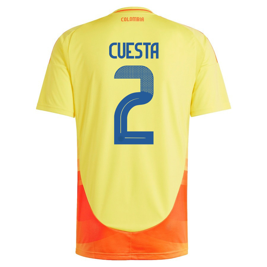 Carlos Cuesta 2 Colombia National Team 2024/25 Home Men Jersey - Yellow cheap jerseys for sale - CheapJerseys.Shop