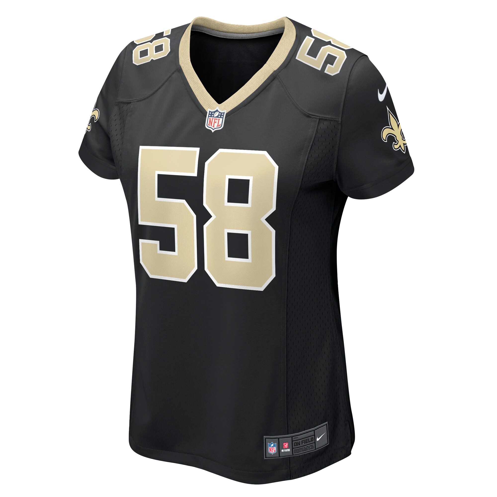 Anfernee Orji New Orleans Saints Women's Team Game Jersey - Black cheap jerseys for sale - CheapJerseys.Shop