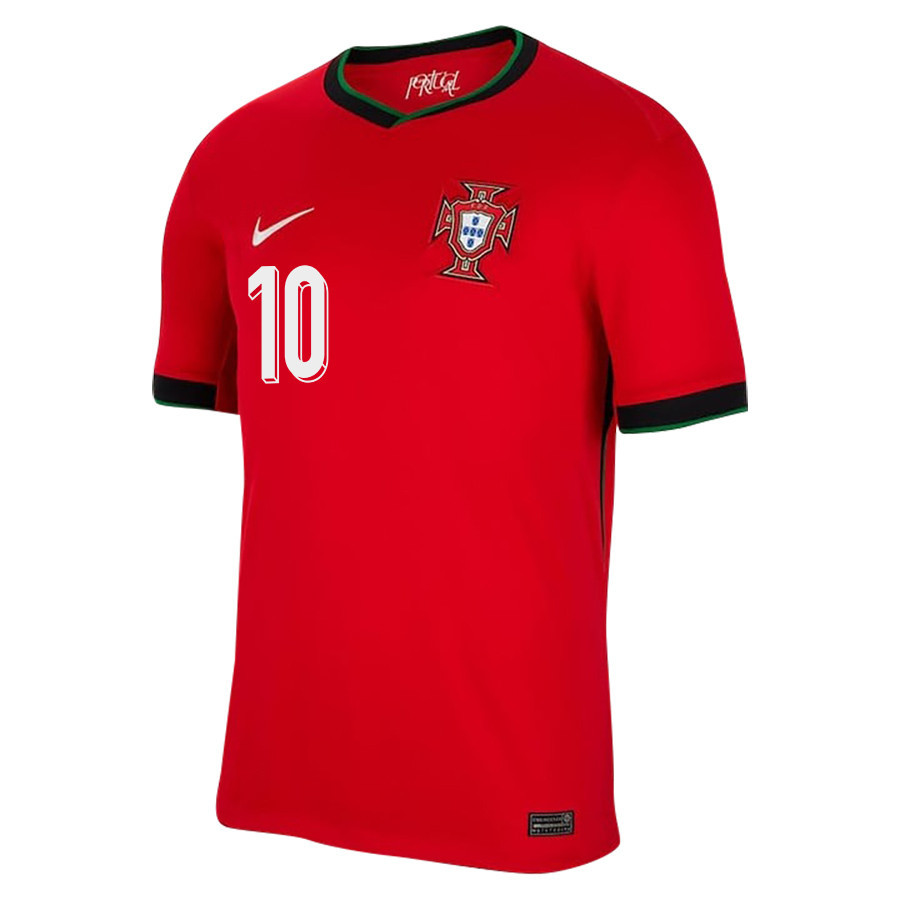 Bernardo Silva 10 Portugal National Team 2024/25 Home Men Jersey - Red cheap jerseys for sale - CheapJerseys.Shop