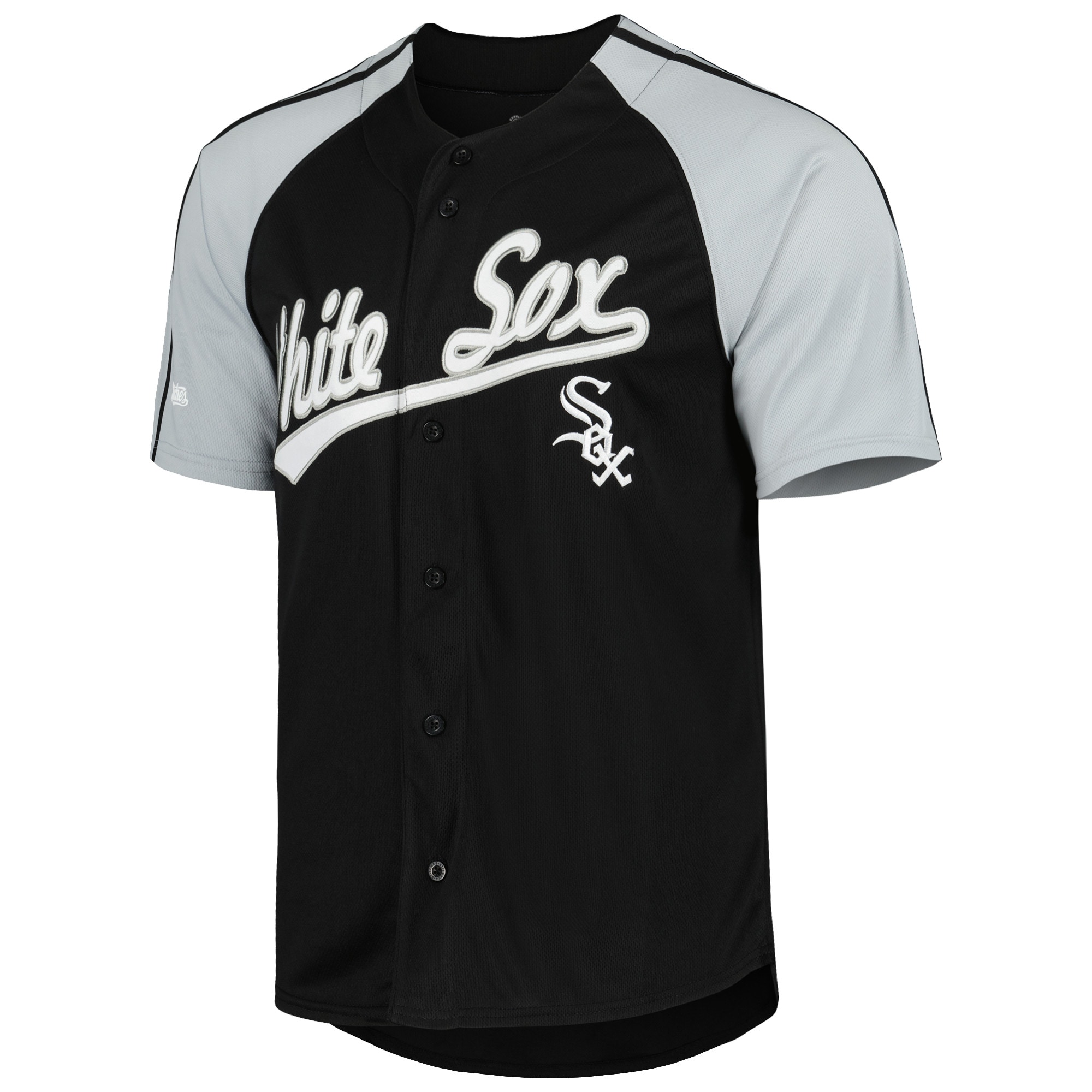 Chicago White Sox Stitches Button-Down Raglan Fashion Jersey - Black cheap jerseys for sale - CheapJerseys.Shop