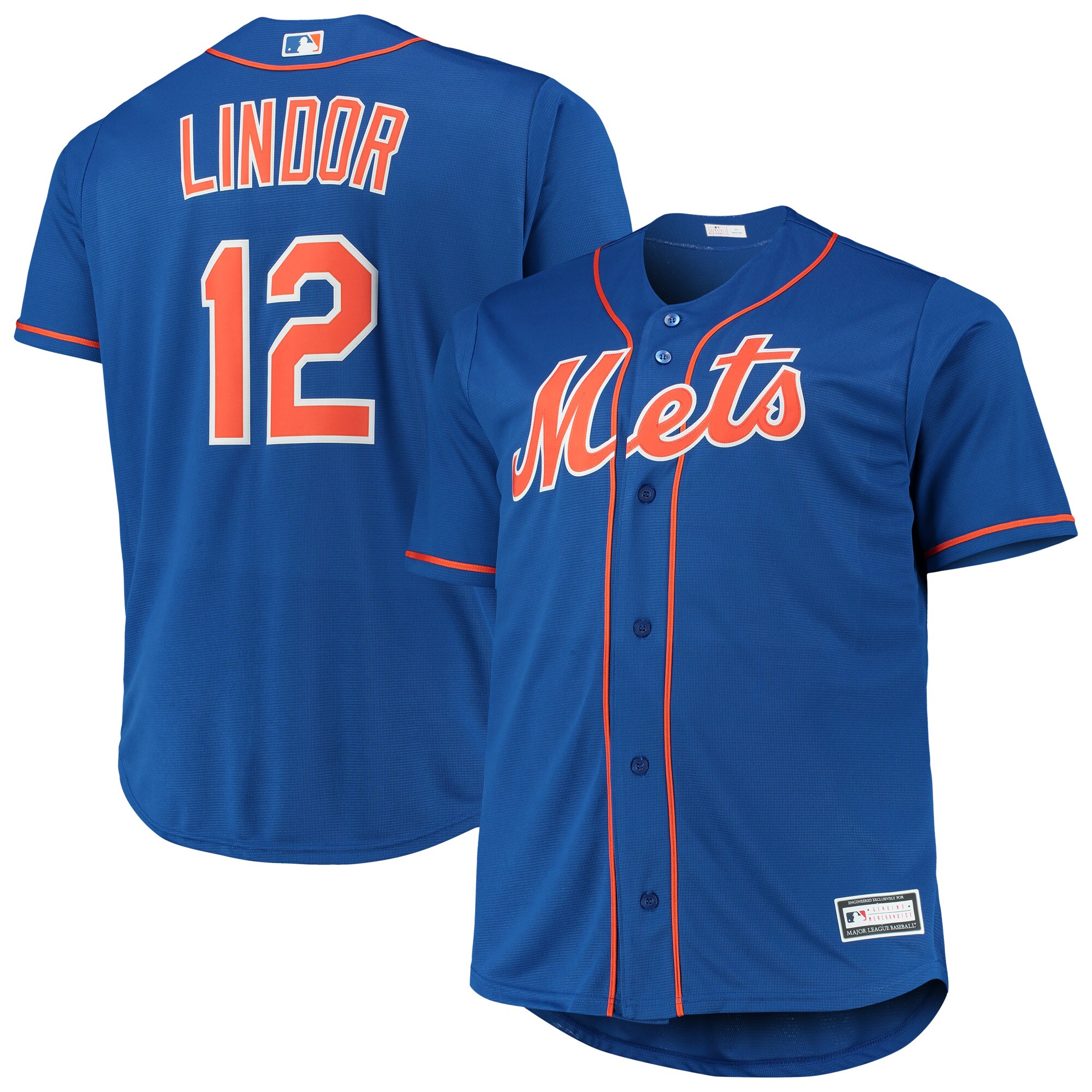 Francisco Lindor New York Mets Big & Tall Replica Player Jersey - Royal cheap jerseys for sale - CheapJerseys.Shop